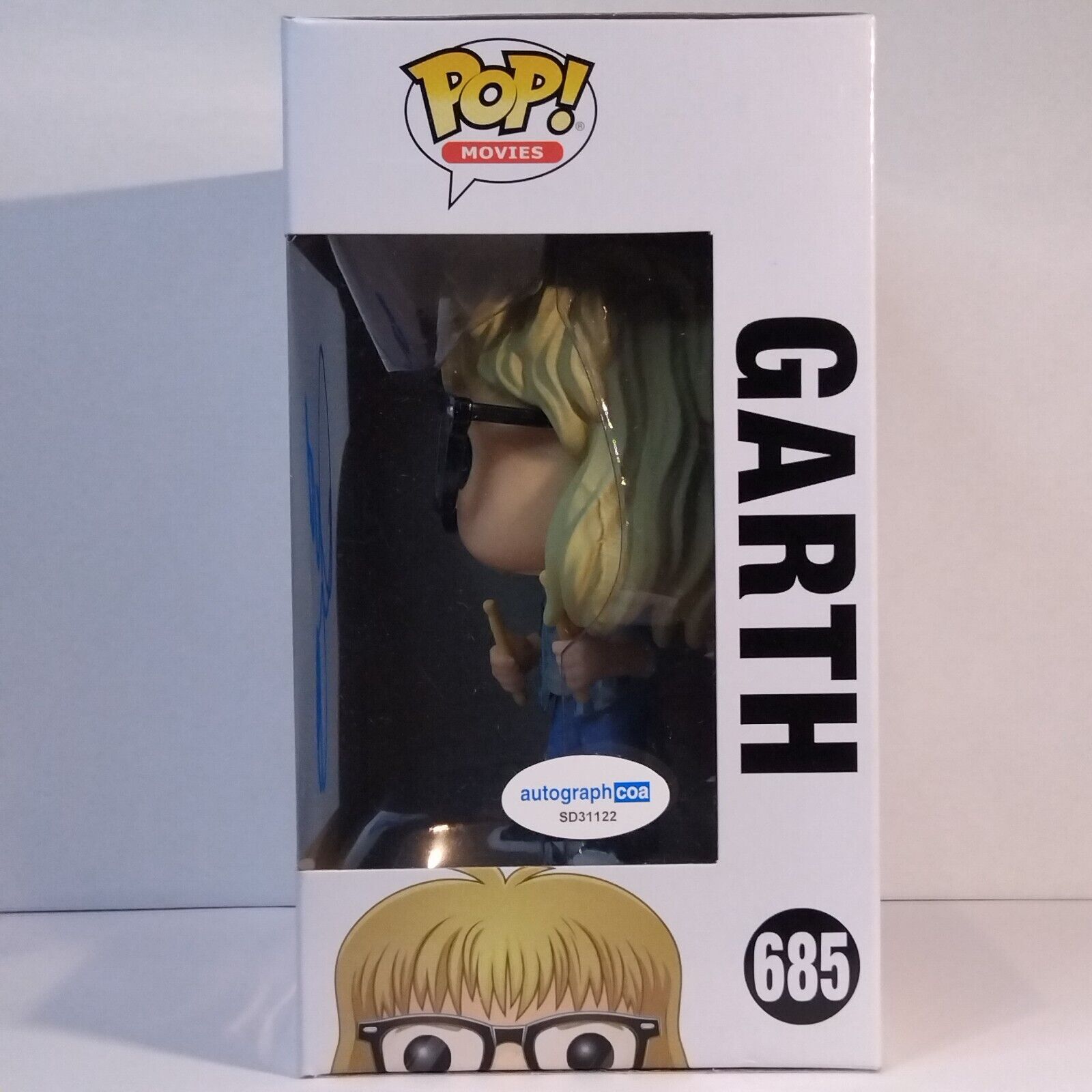 Funko Pop! Movies Wayne's World Garth Signed Dana Carvey COA #685 WS