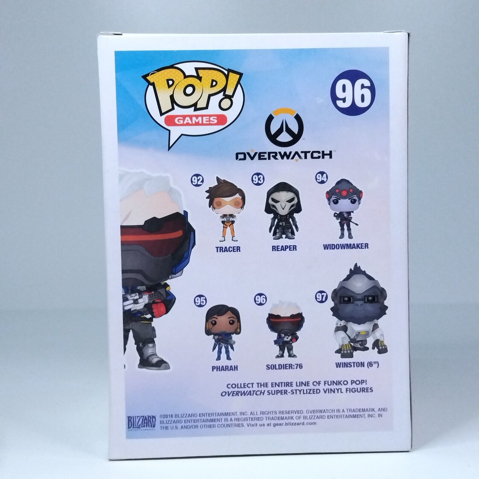 Funko Pop! Games Overwatch Soldier:76 Gold Blizzard Exclusive #96