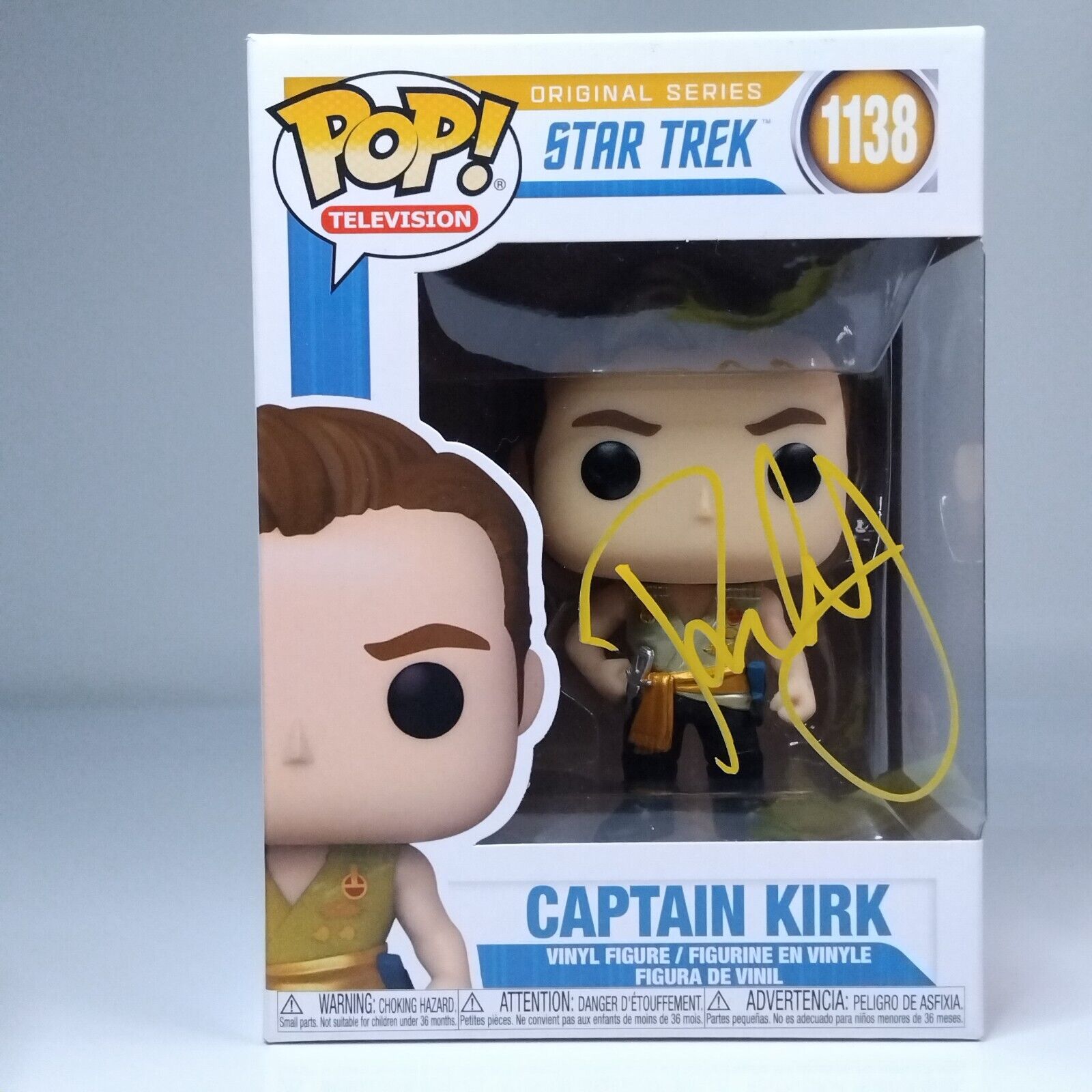 Funko Pop! TV Star Trek Captain Kirk Signed Paul Wesley COA #1138 WS