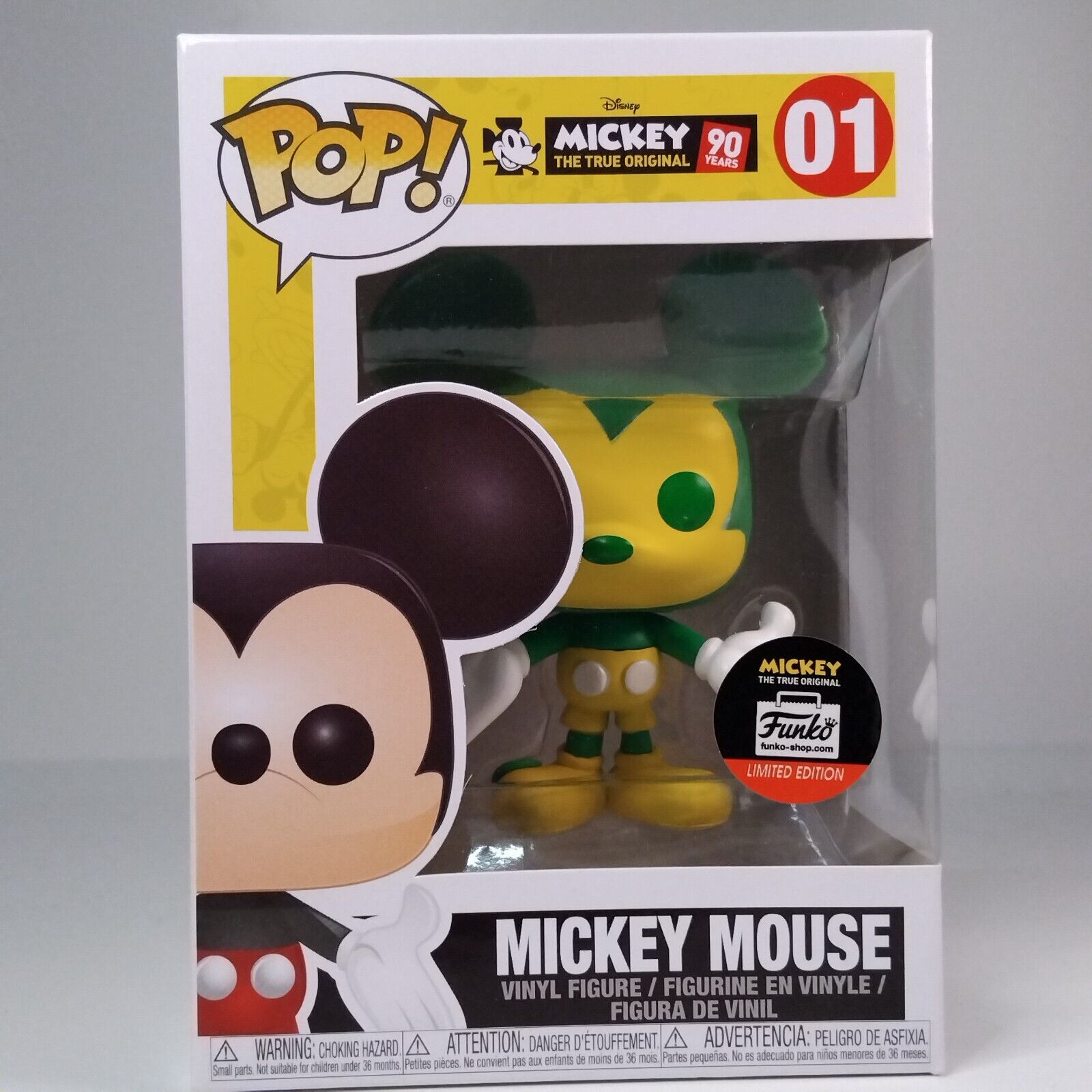 Funko Pop! Disney Mickey Mouse Yellow & Green Limited Edition #01