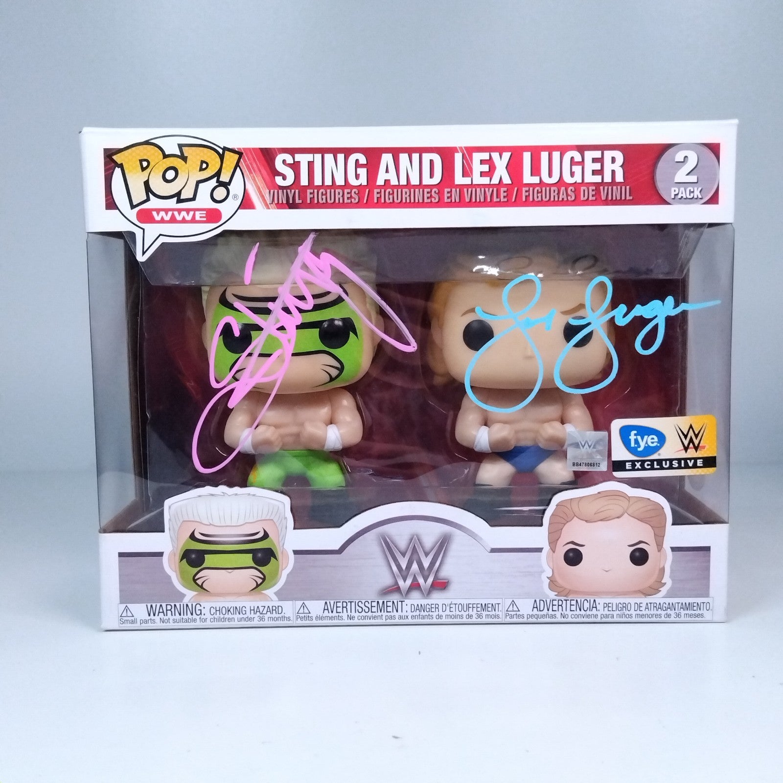 Funko Pop! WWE Sting and Lex Luger Dual Signed w/COA 2 Pack
