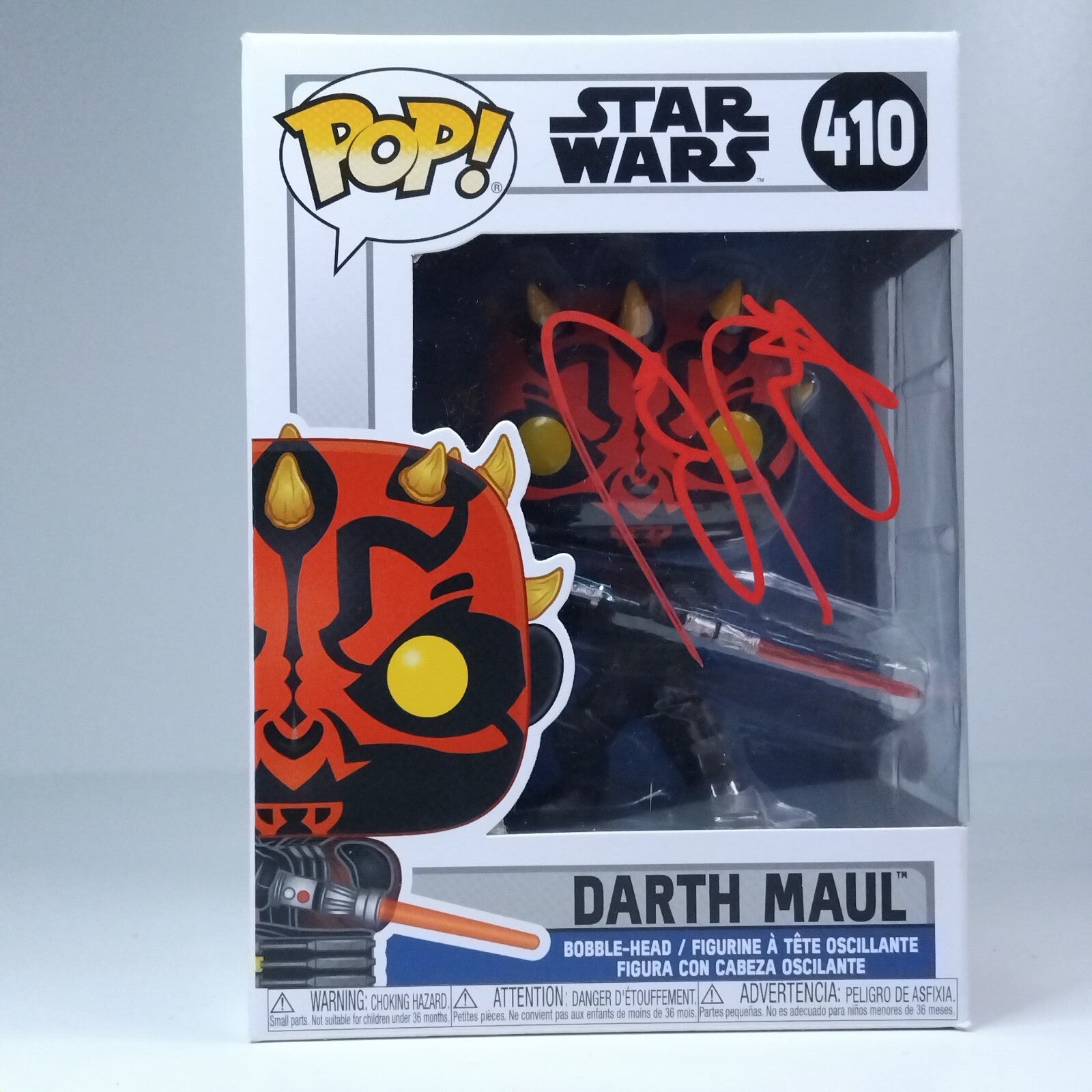 Funko Pop! Star Wars Darth Maul Signed Ray Park COA #410 WS