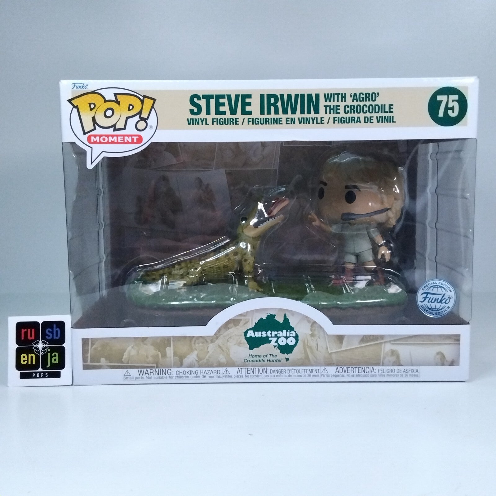 Funko Pop! Australia Zoo Steve Irwin with Agro Crocodile Special Edition #75