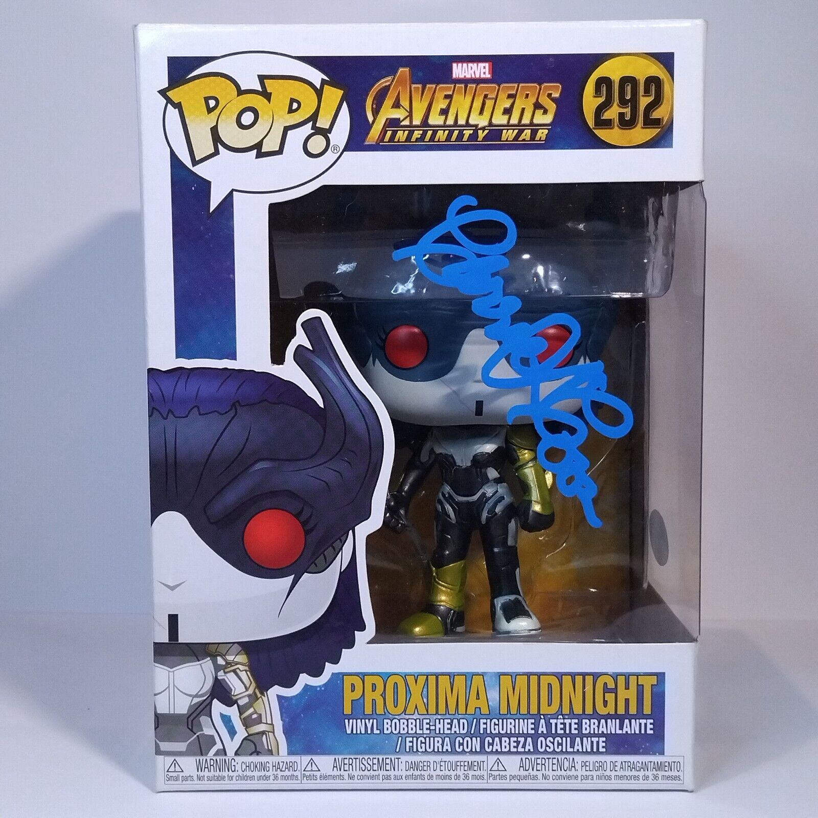 Funko Pop! Marvel Avengers Proxima Midnight Signed Carrie Coon COA #292 WS