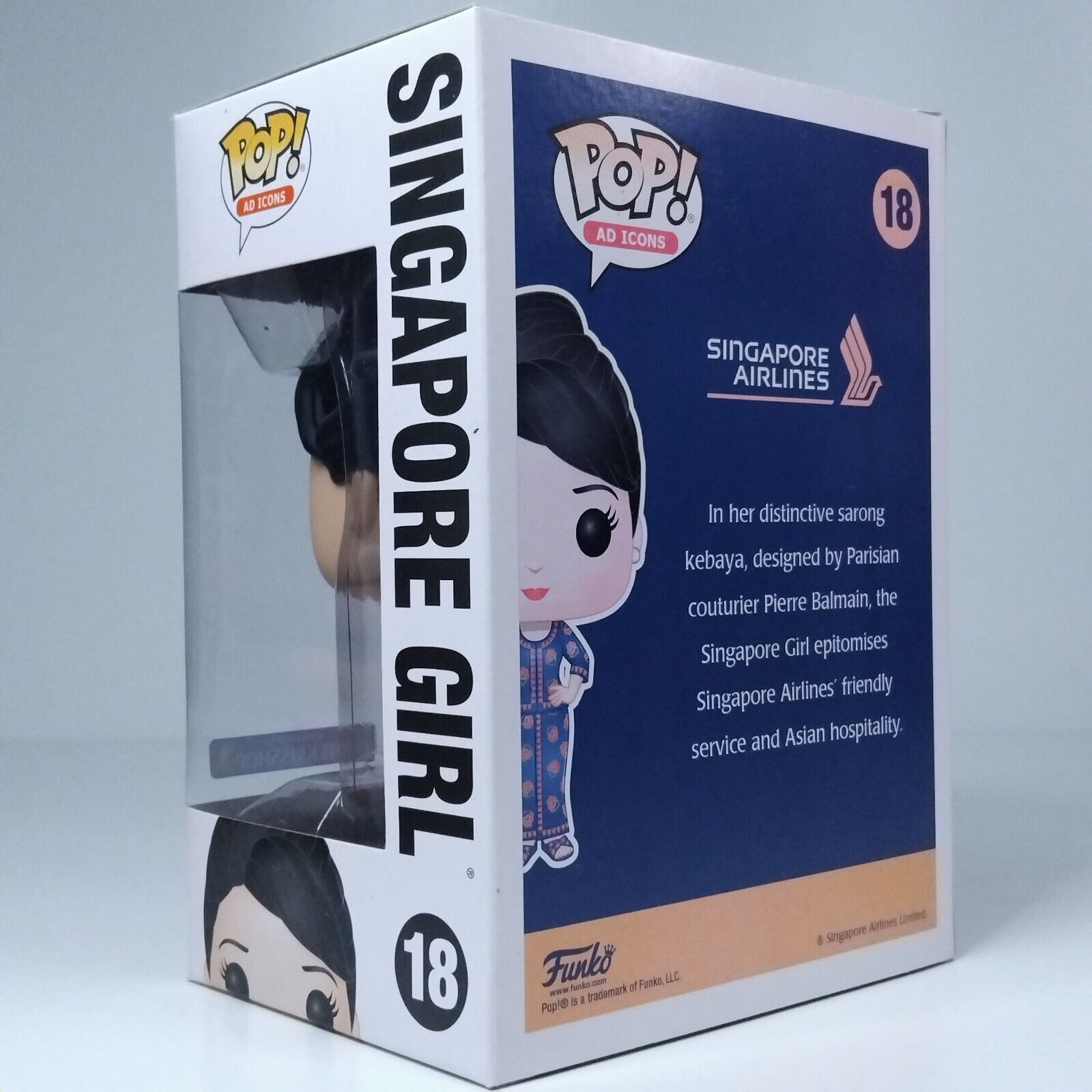 Funko Pop! Ad Icons Singapore Airlines Singapire Girl #18 BOX FADING