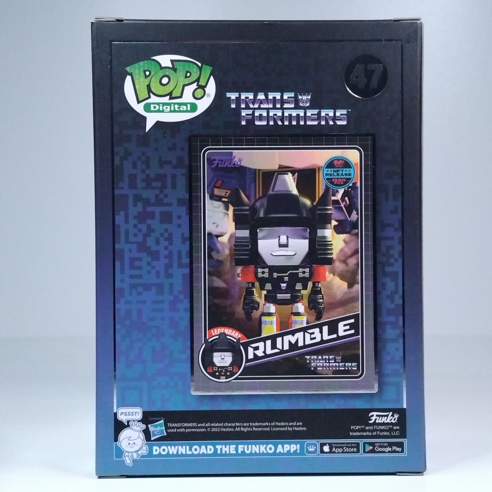 Funko Pop! Digital Retro Toys Transformers Rumble 1,550 Pcs #47