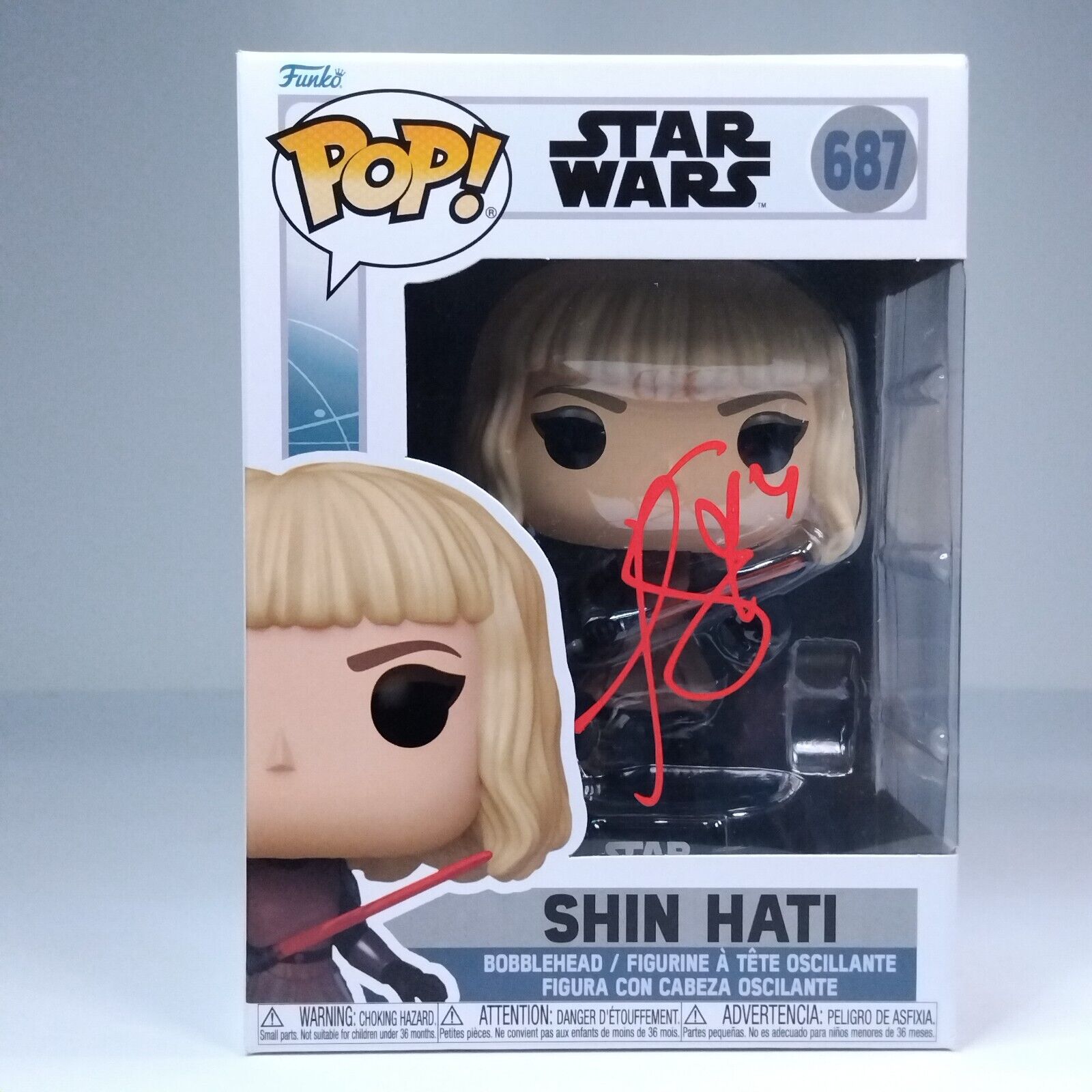 Funko Pop! Star Wars Ahsoka Shin Hati Signed Ivanna Sakhno COA #687 WS