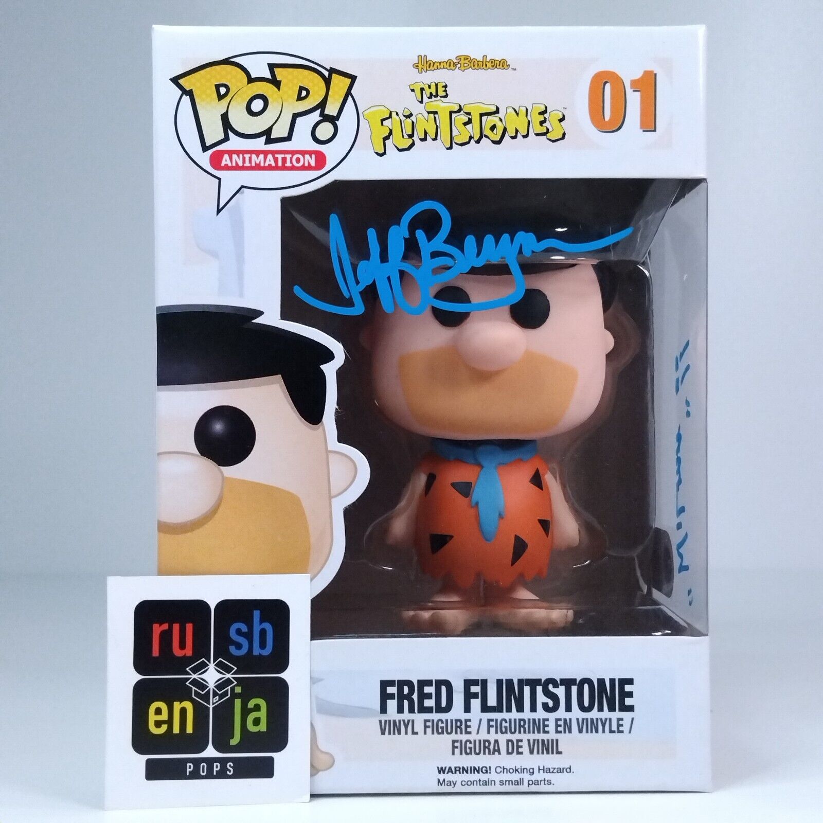 Funko Pop! Animation Fred Flintstone Signed Jeff Bergman COA #01