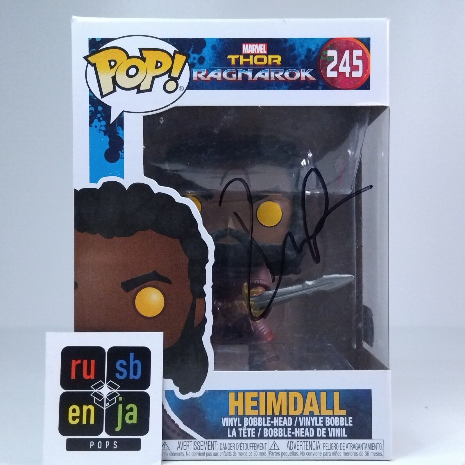 Funko Pop! Marvel Thor Ragnarok Heimdall Signed Idris Elba COA #245 WS