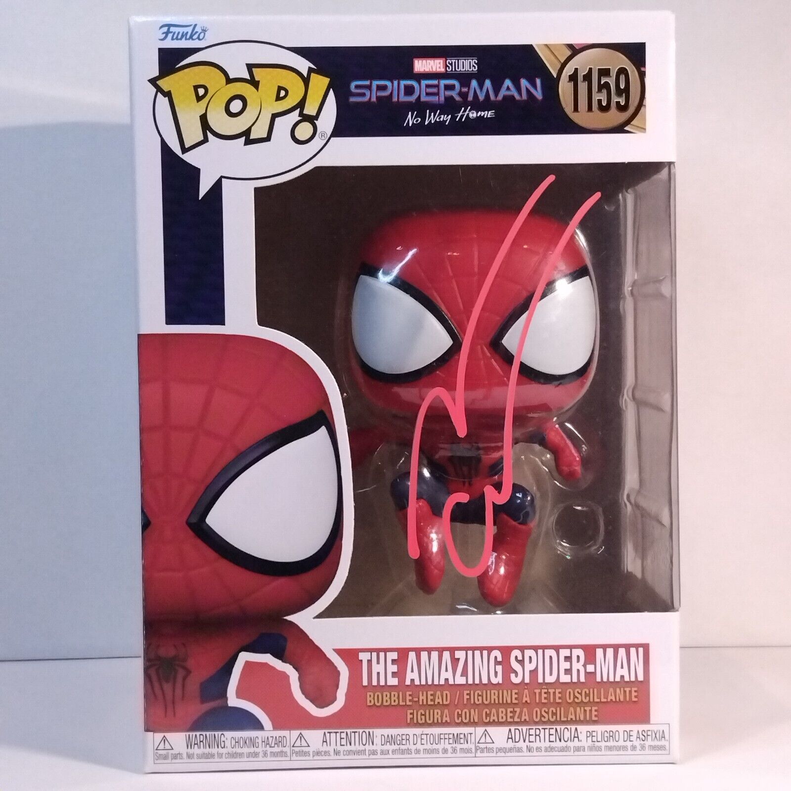 Funko Pop! Marvel The Amazing Spider-Man Signed Andrew Garfield COA #1159 WS