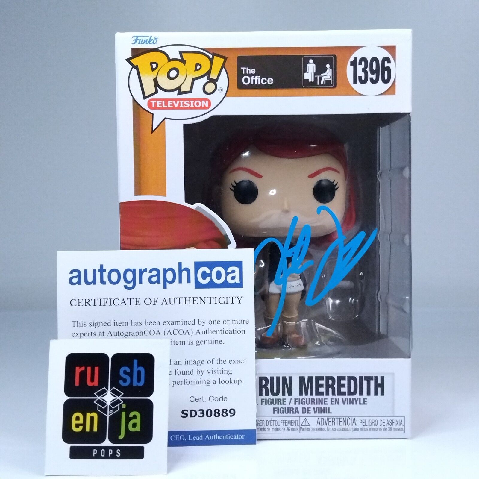 Funko Pop! TV The Office US Meredith Signed Kate Flannery COA #1396 WS