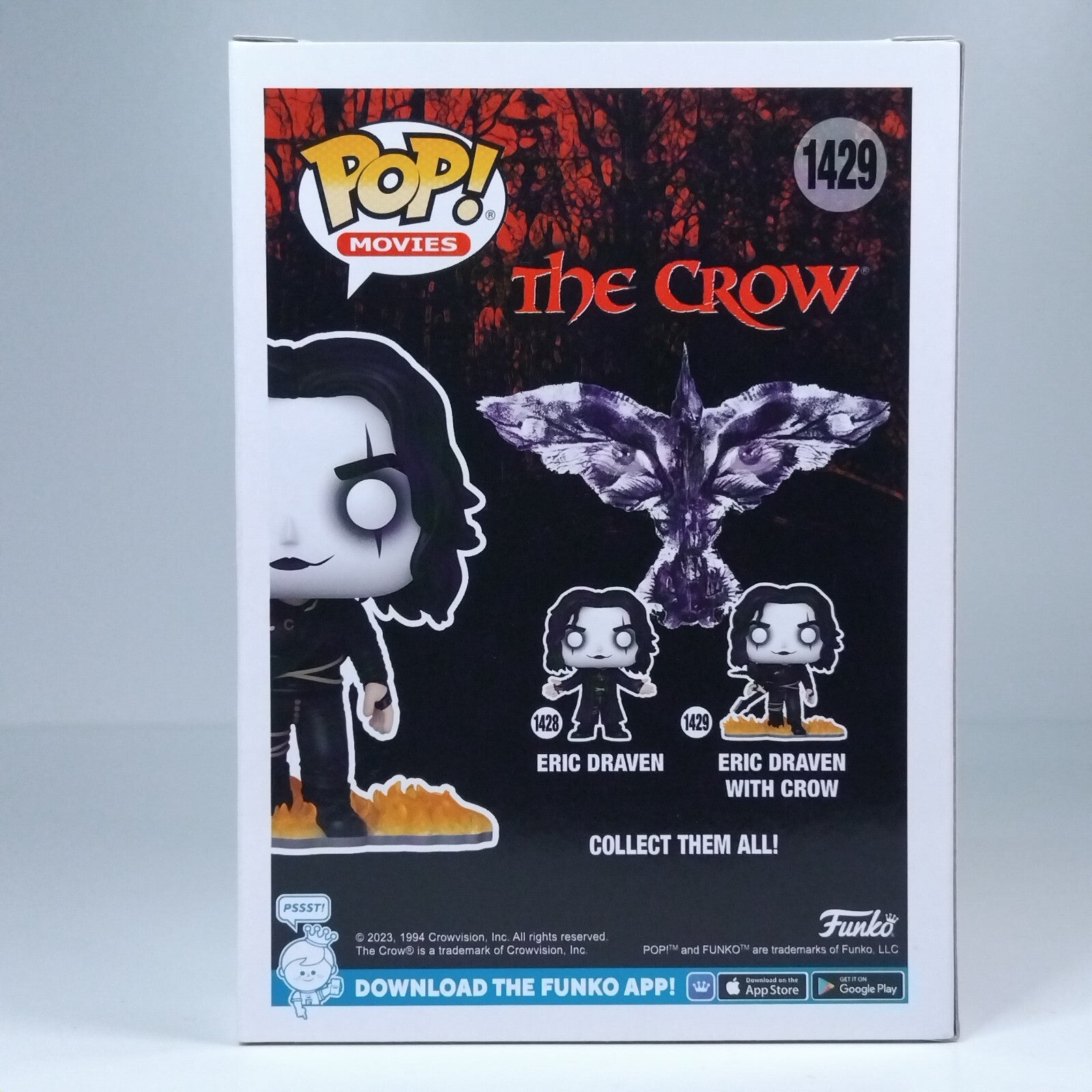 Funko Pop! The Crow Eric Draven Signed James O'Barr & Mark Dacascos COA #1429