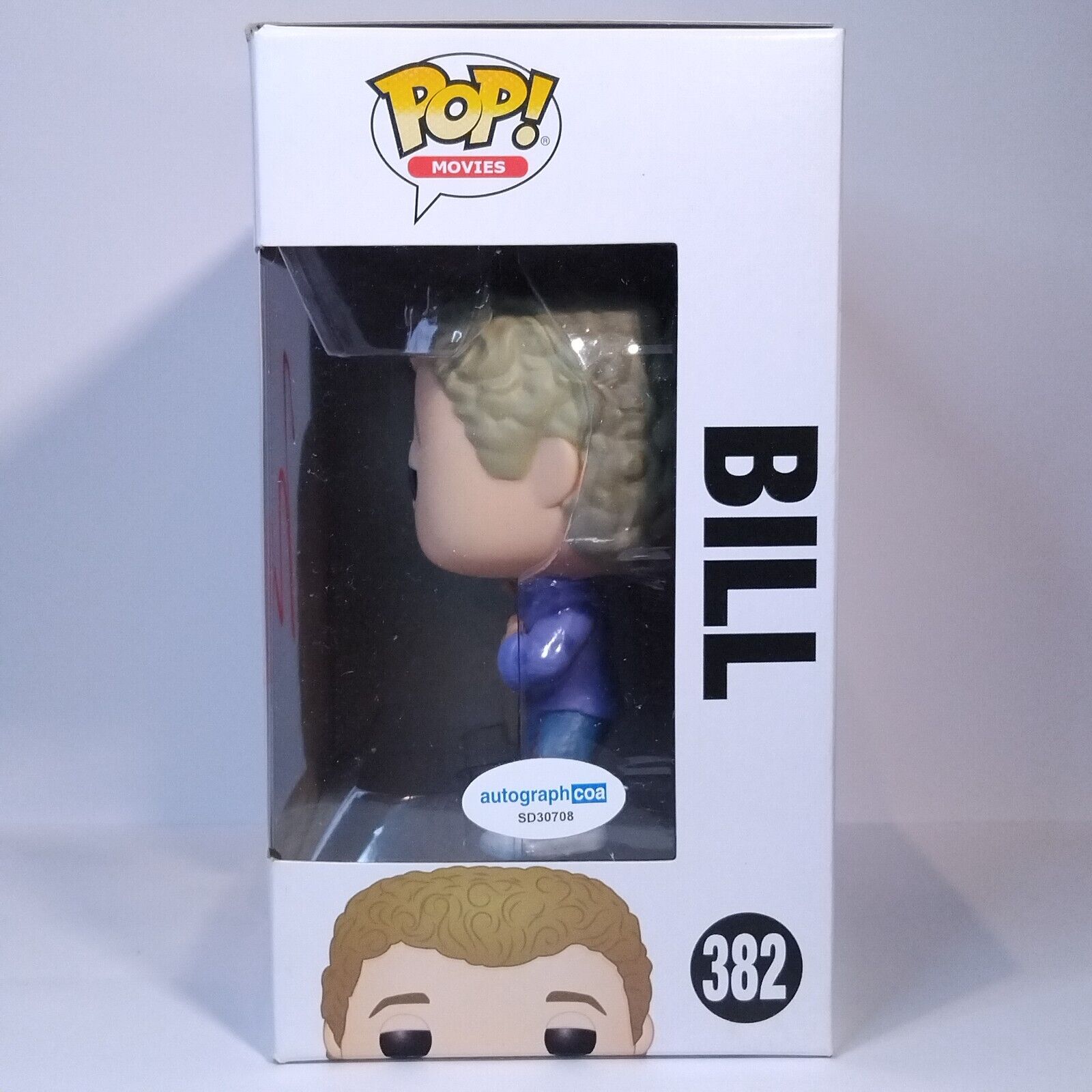 Funko Pop! Movies Bill & Ted Excellent Adventure Signed Alex Winter COA #382 WS