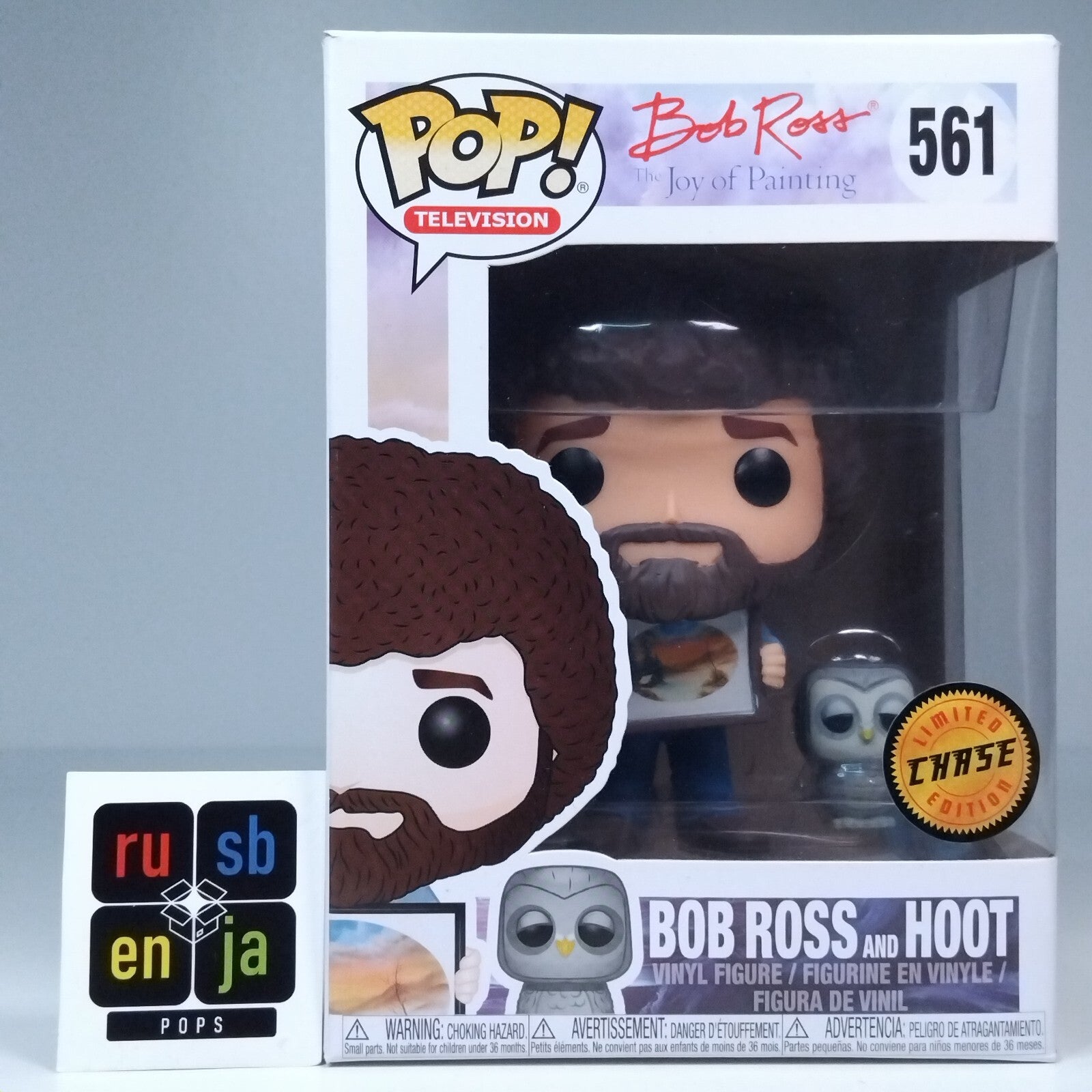 Funko Pop! TV The Joy of Painting Bob Ross and Hoot Chase Edition #561