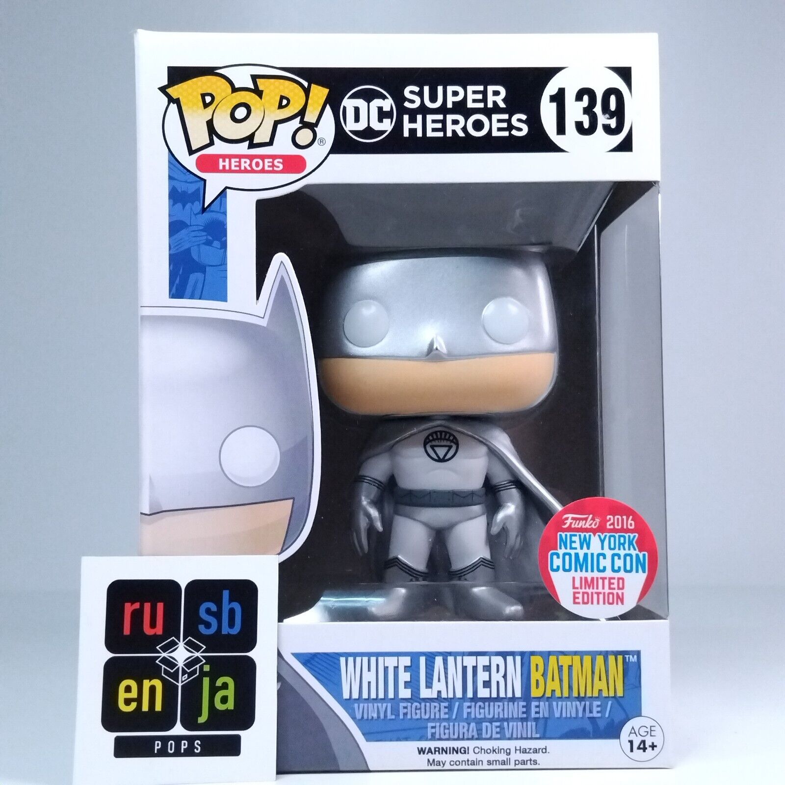 Funko Pop! DC Heroes White Lantern Batman NYCC Limited Edition #139