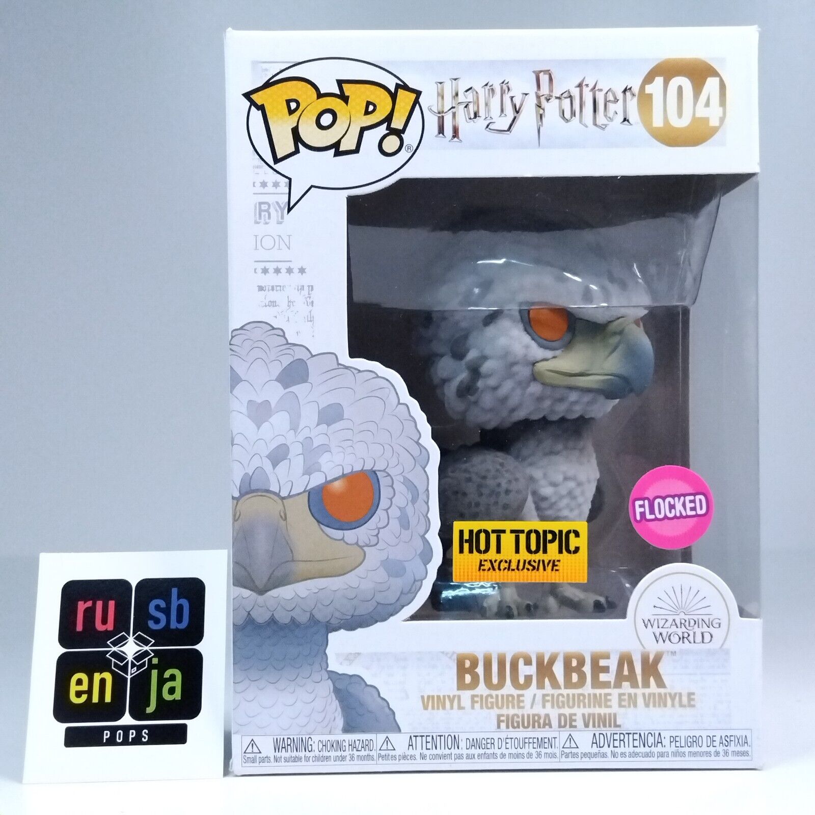 Funko Pop! Harry Potter Buckbeak Flocked Orange Eyes Hot Topic Exclusive #104