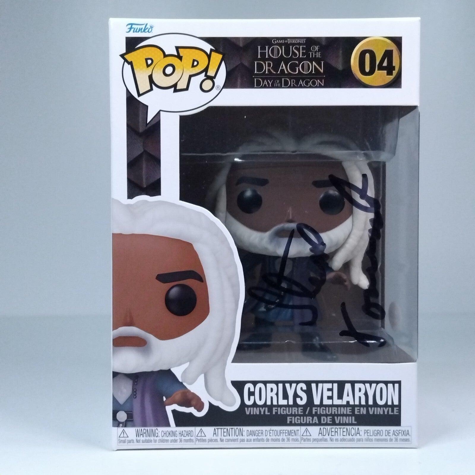 Funko Pop! TV House of Dragon Corlys Velaryon Signed Steve Toussaint #04 WS