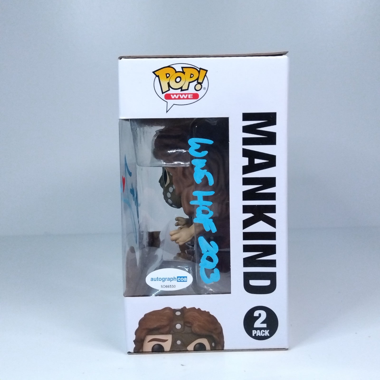 Funko Pop! WWE Rock & Mankind Triple Signed - Mankind Dude Love Catcus Jack COA