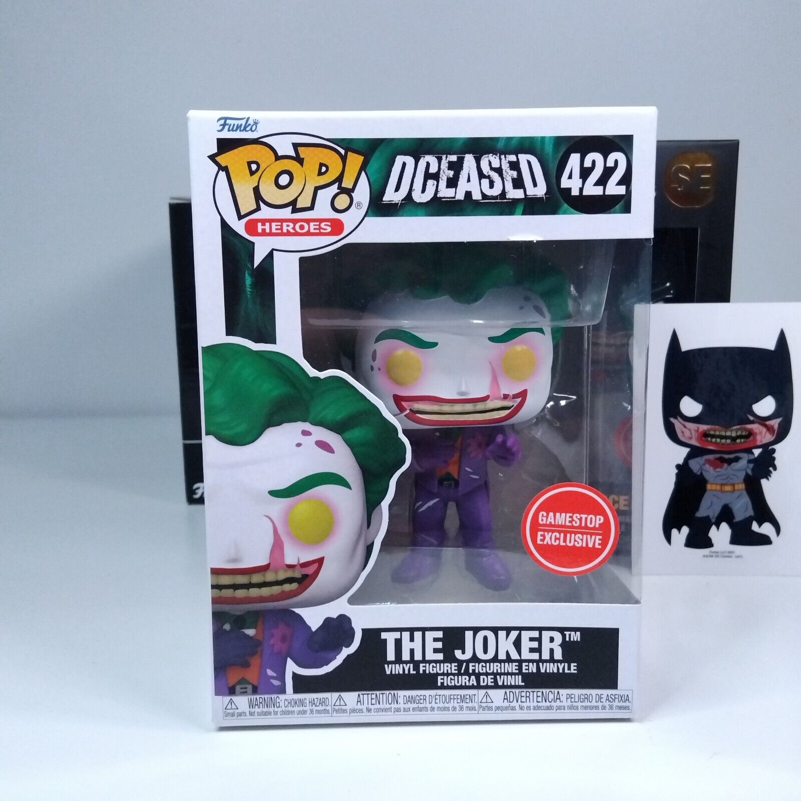 Funko Pop! DC Heroes Batman The Joker Dceased Gamestop Exclusive Box #422