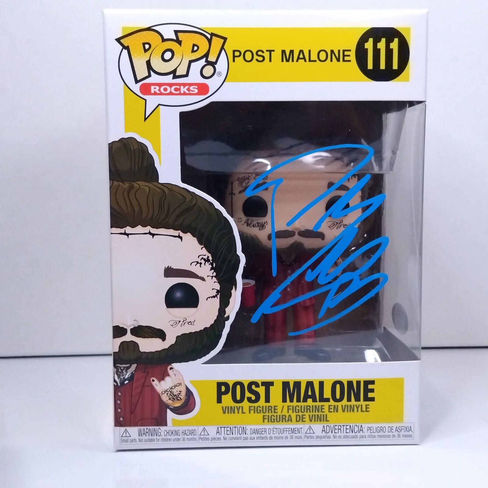 Funko Pop! Rocks Music Post Malone Signed COA #111