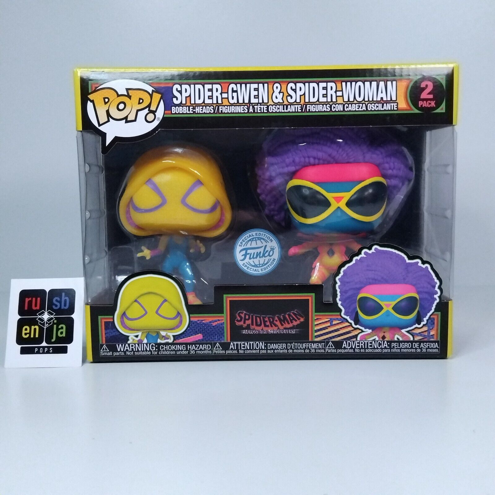 Funko Pop! Marvel Blacklight Spider-Man - Spider-Gwen & Spider-Woman 2 Pack