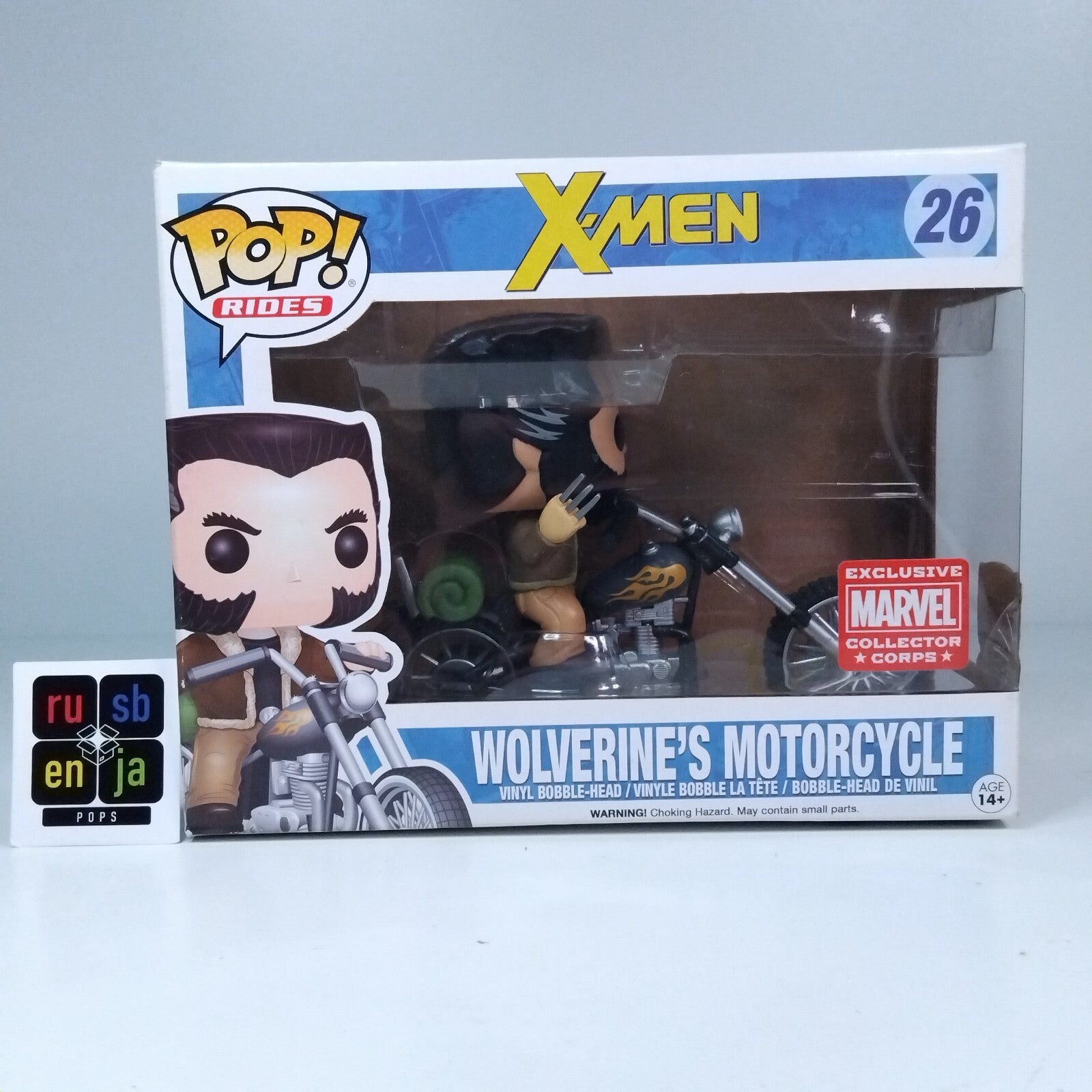 Funko Pop! Marvel Rides X-Men Wolverines Motorcycle Collector Corps #26