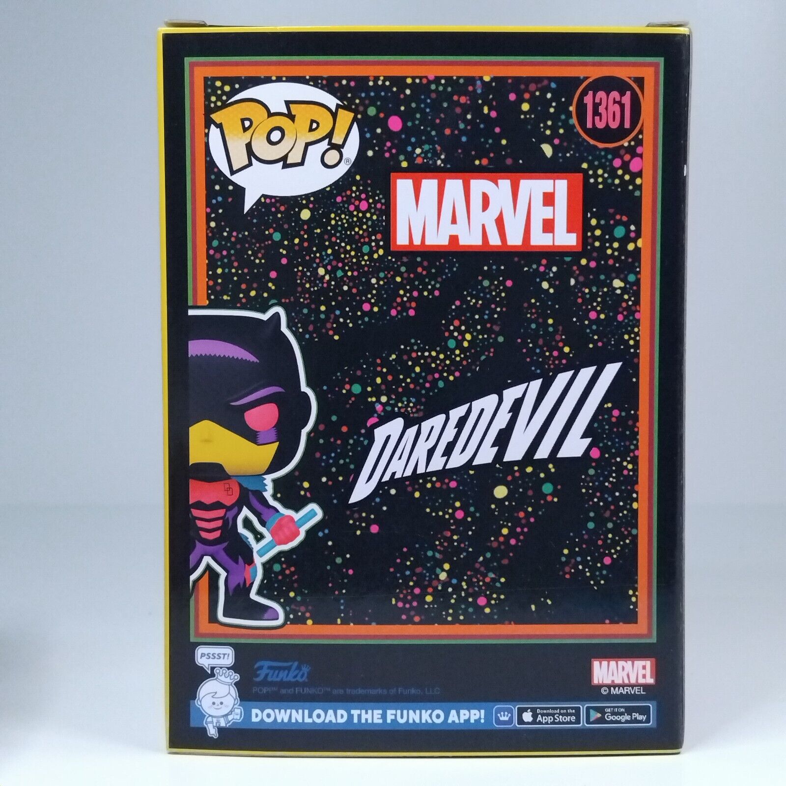 Funko Pop! Marvel Blacklight Daredevil Fall From Grace Special Edition #1361