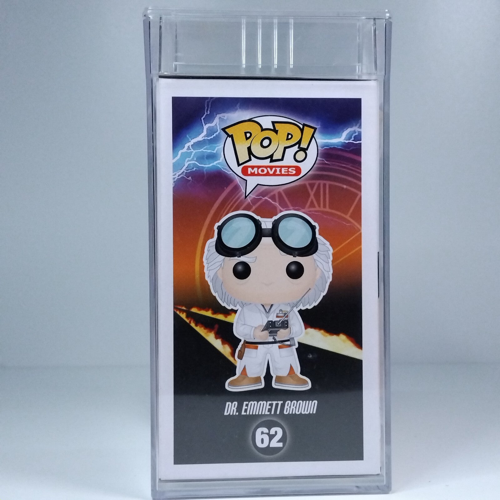 Funko Pop! Back Future Emmett Brown Glows Signed Christopher Lloyd PSA 8.5 #62