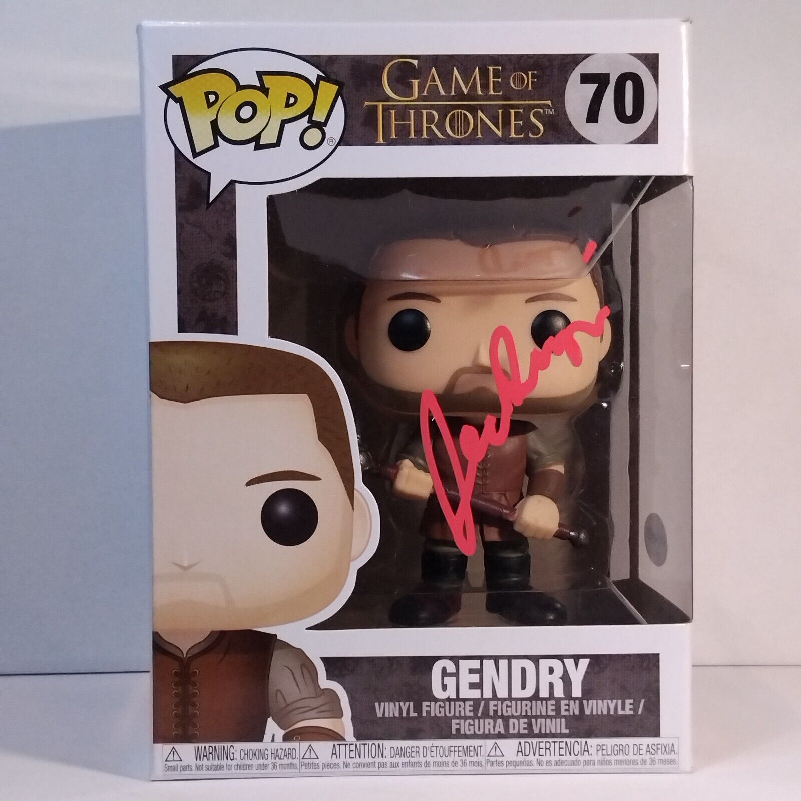 Funko Pop! TV Game of Thrones Gendry Signed Joe Dempsie COA #70 WS