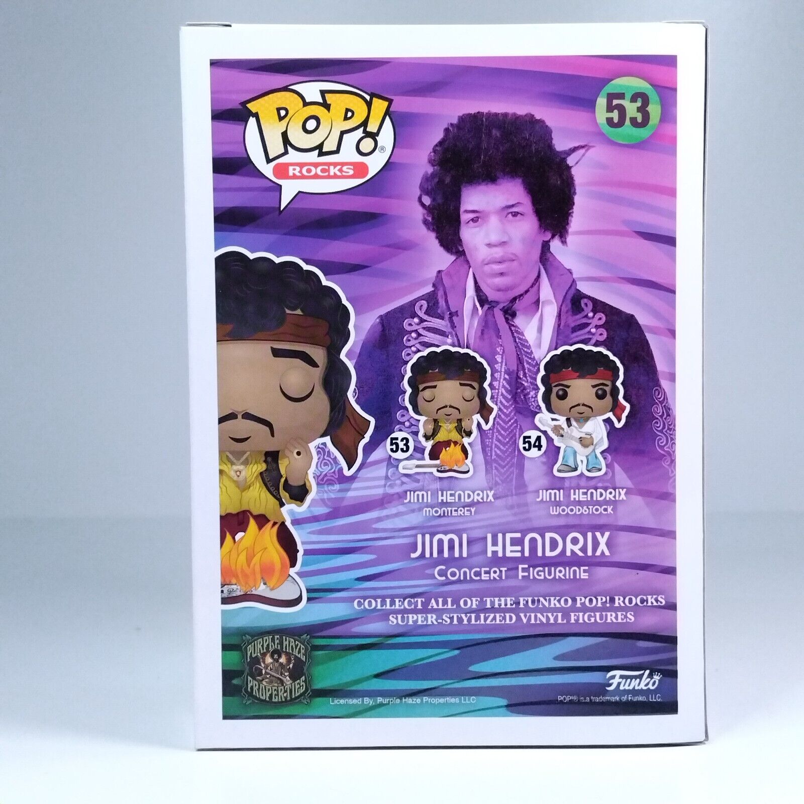 Funko Pop! Music Rocks Purple Haze Properties Jimi Hendrix Exclusive #53