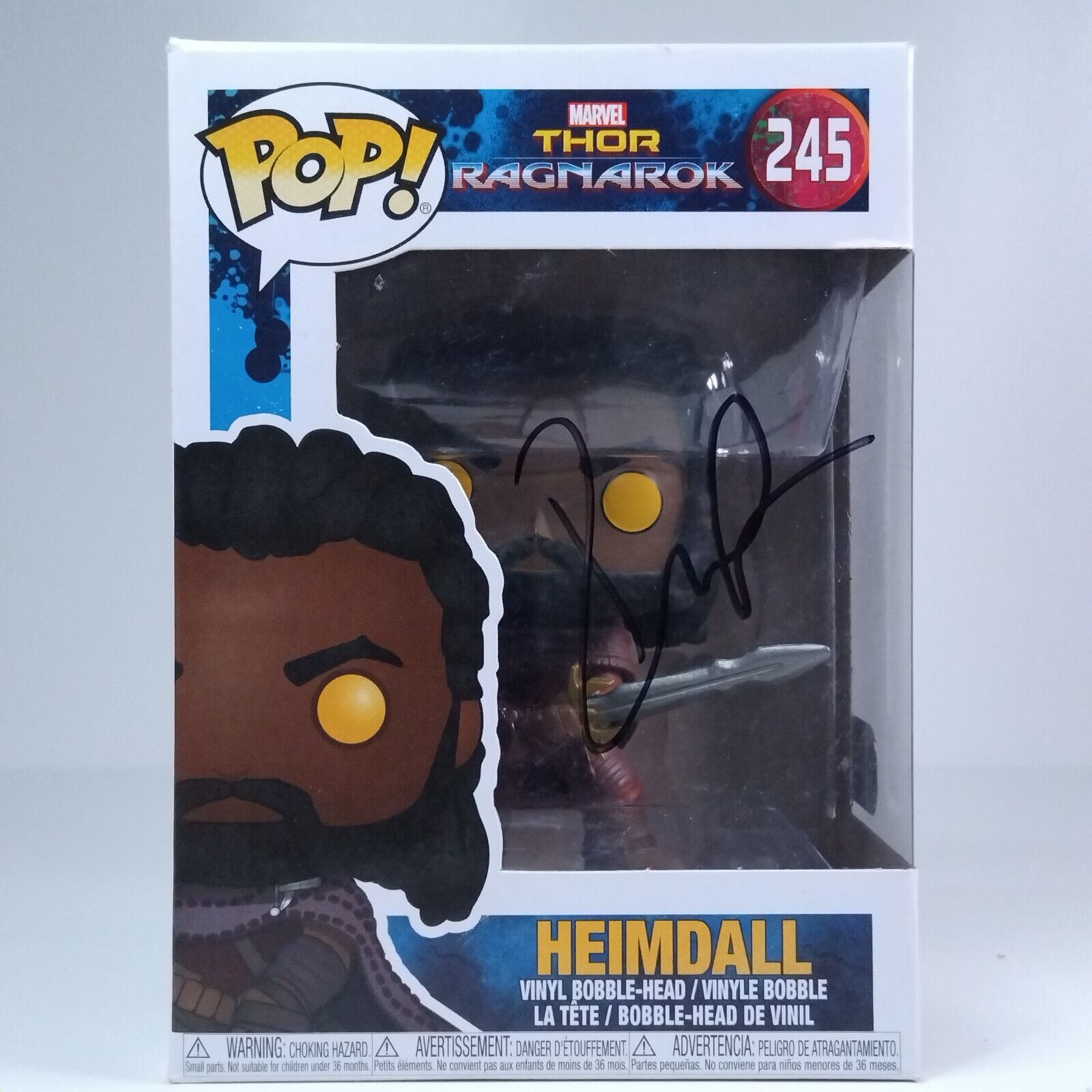 Funko Pop! Marvel Thor Ragnarok Heimdall Signed Idris Elba COA #245 WS