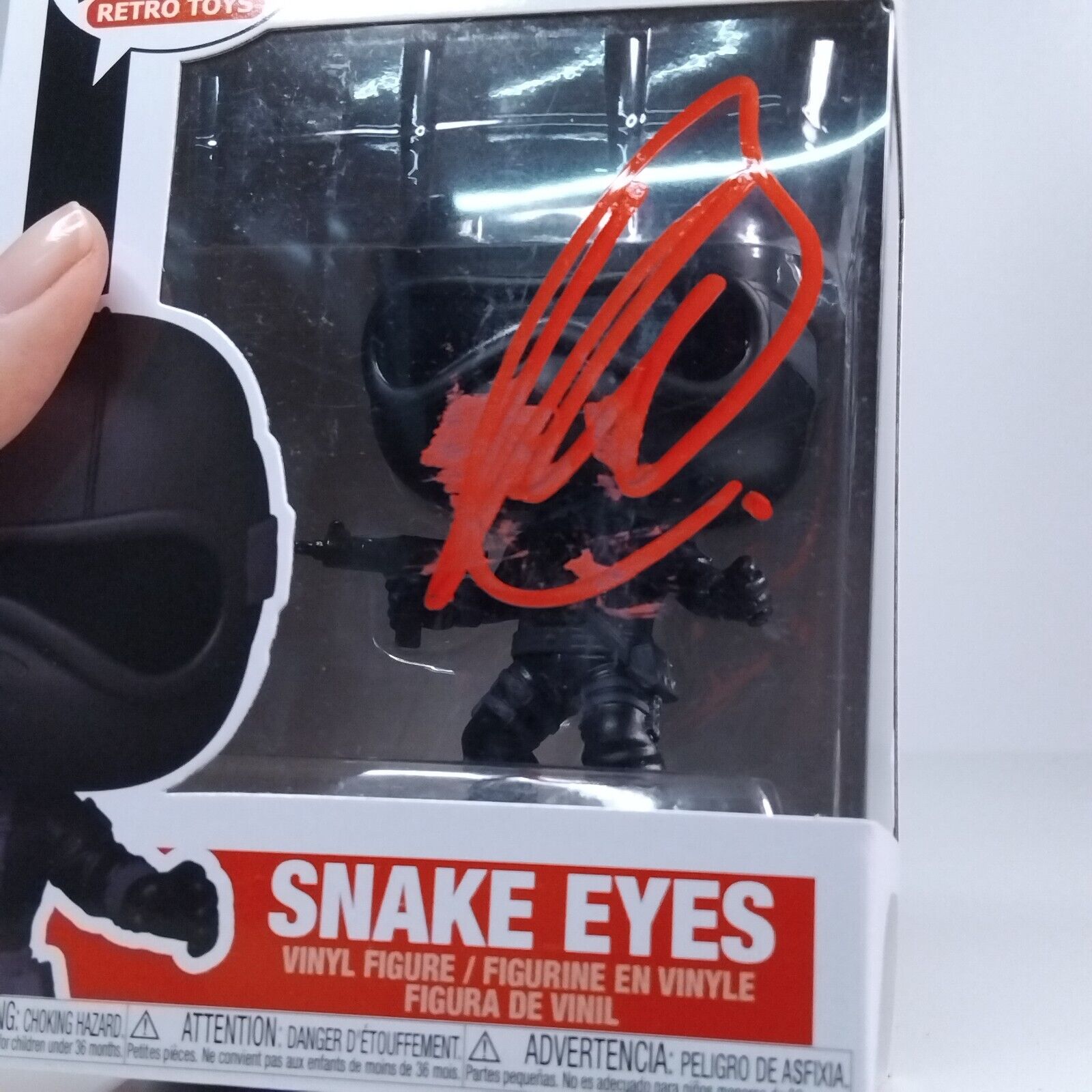 Funko Pop! Retro Toys GI Joe Snake Eyes Signed Henry Golding COA #76 WS