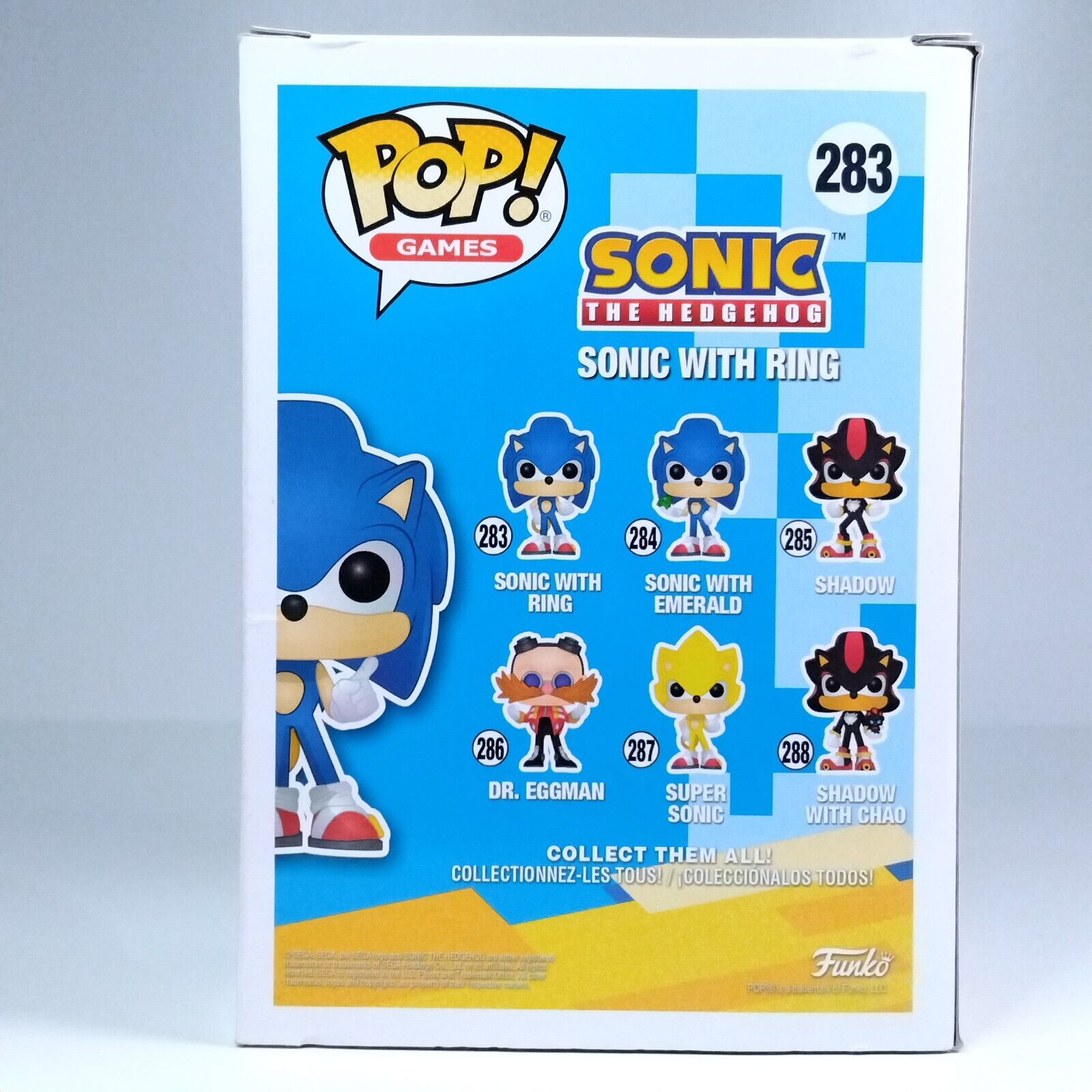 Funko Pop! Games Sonic The Hedgehog with Ring Glows in Dark Exclusive #283