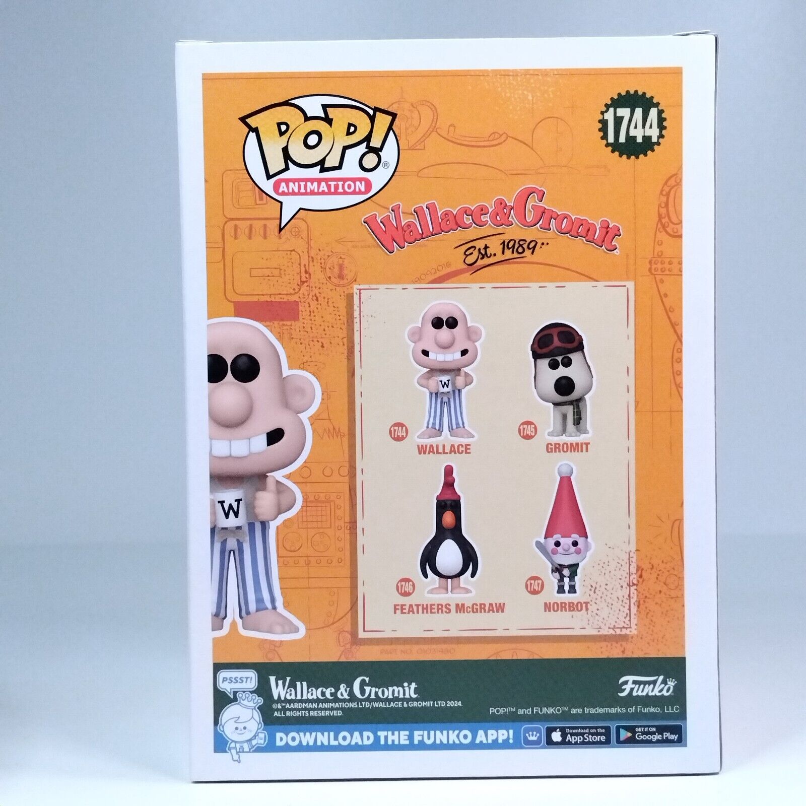 Funko Pop! Animation Wallace & Gromit Signed Nick Park COA #1744 WS