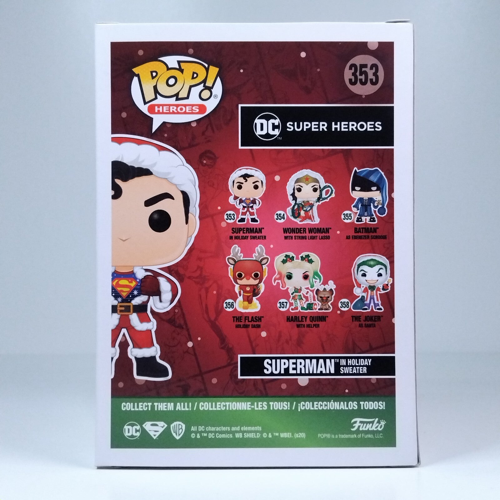 Funko Pop! DC Heroes Superman Holiday Sweater Flocked Special Edition #353