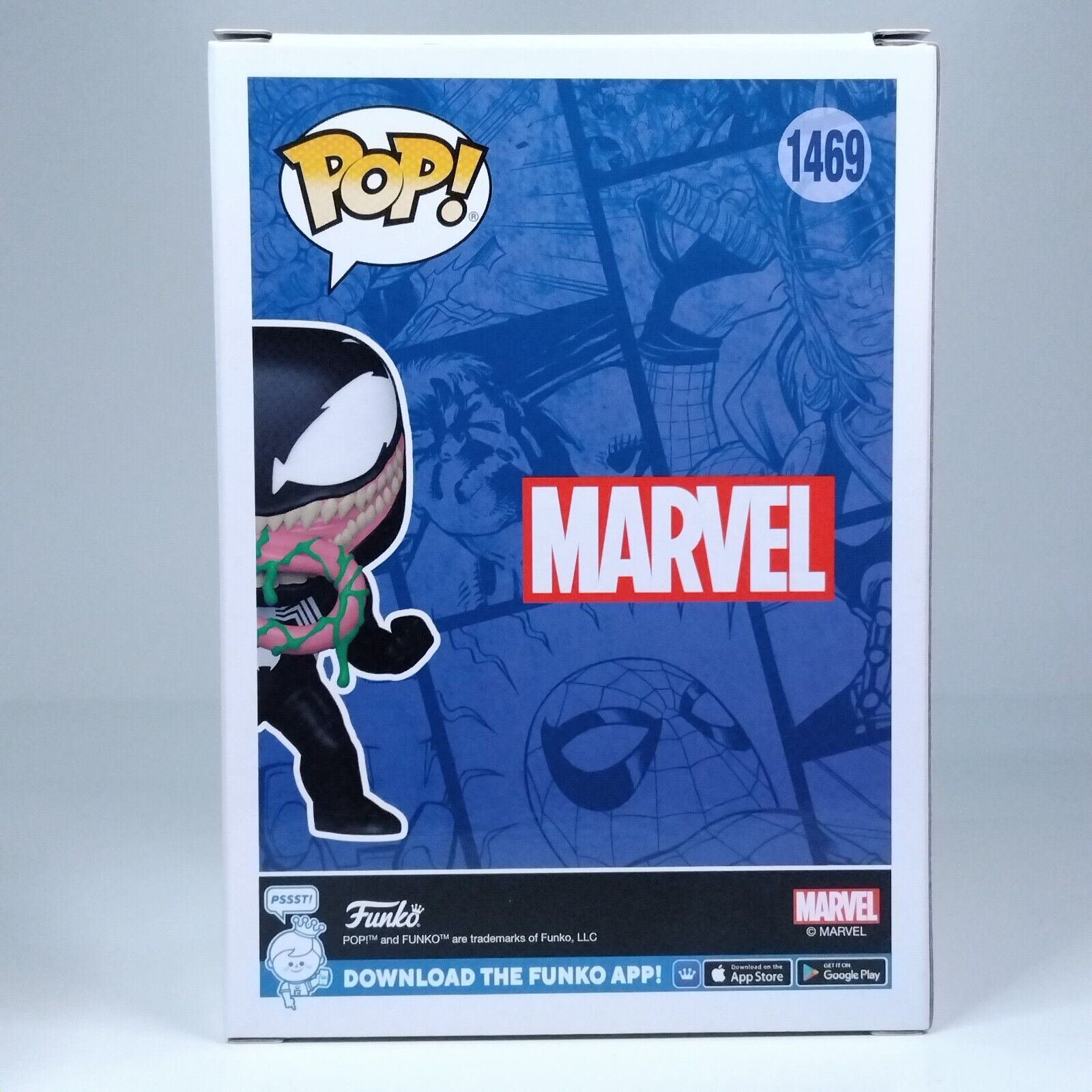 Funko Pop! Marvel Venom Glows Signed Tom Hardy COA #1469 WS