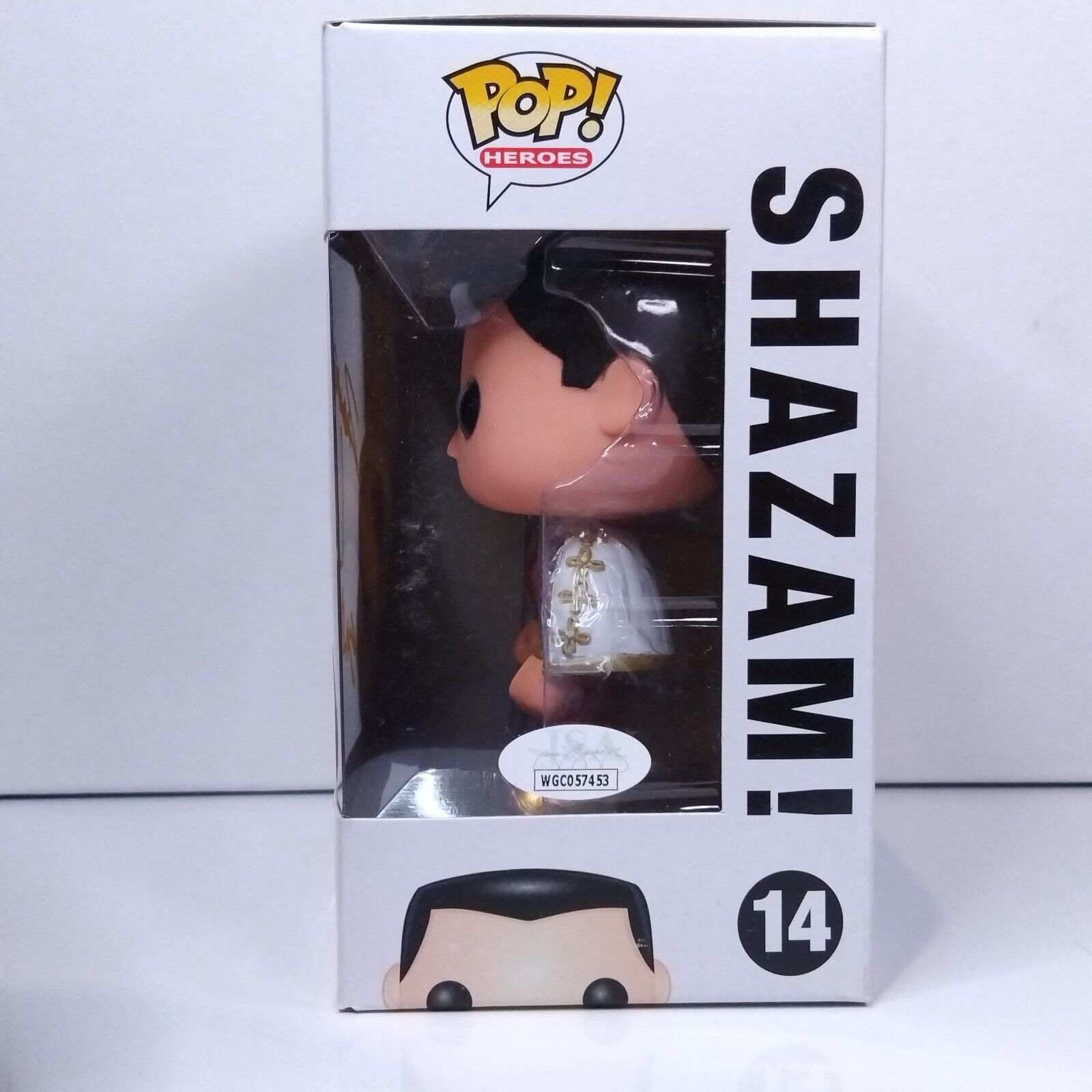 Funko Pop! DC Heroes Universe Shazam Metallic Signed Zachary Levi COA #14