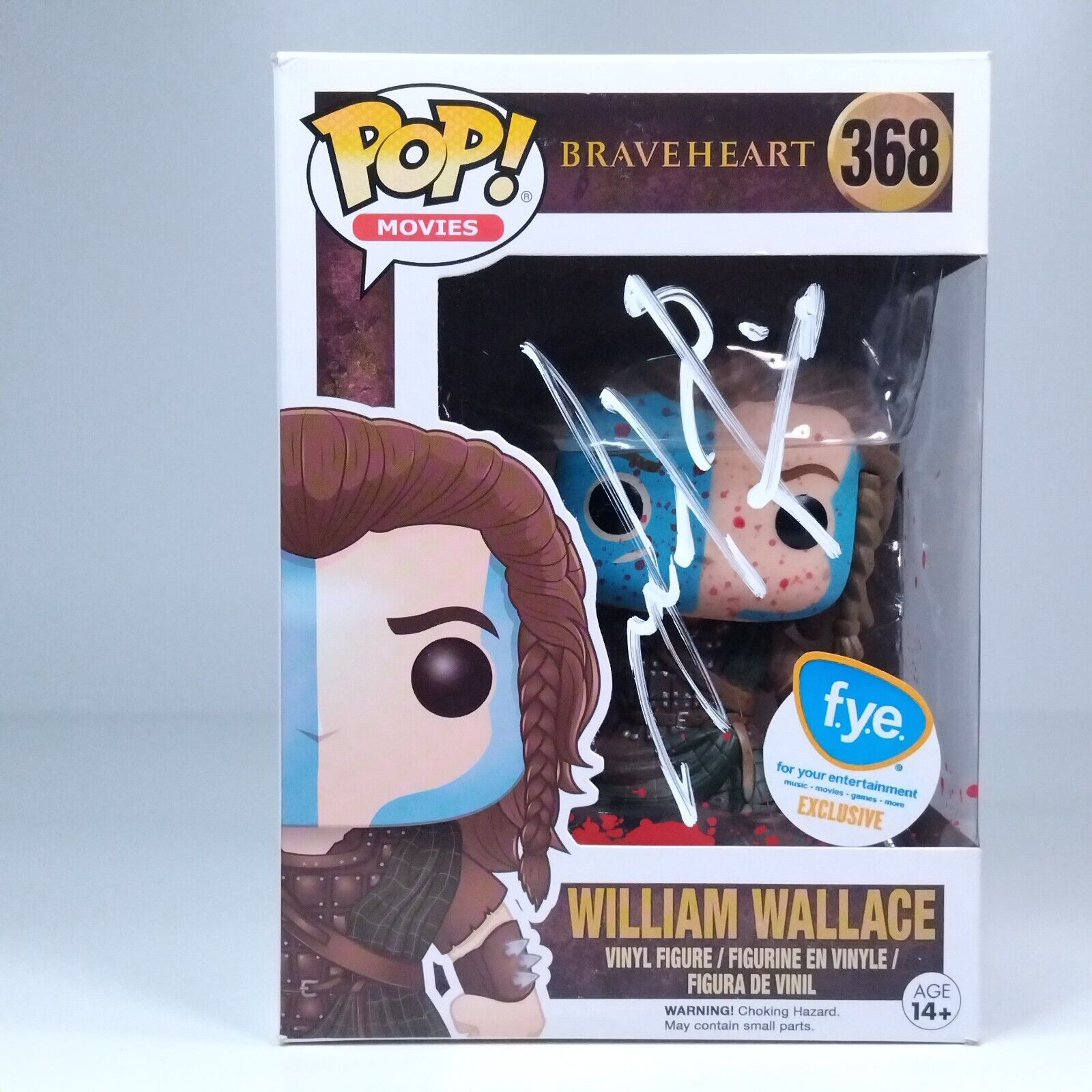 Funko Pop! Movies Braveheart Bloody William Wallace Signed Mel Gibson COA #368