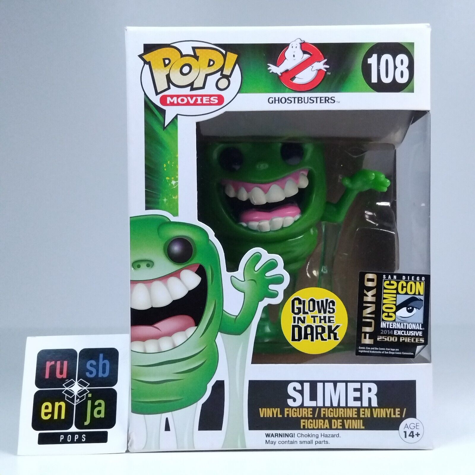 Funko Pop! Movies Ghostbusters Slimer Glows in Dark SDCC 2,500 Pcs #108