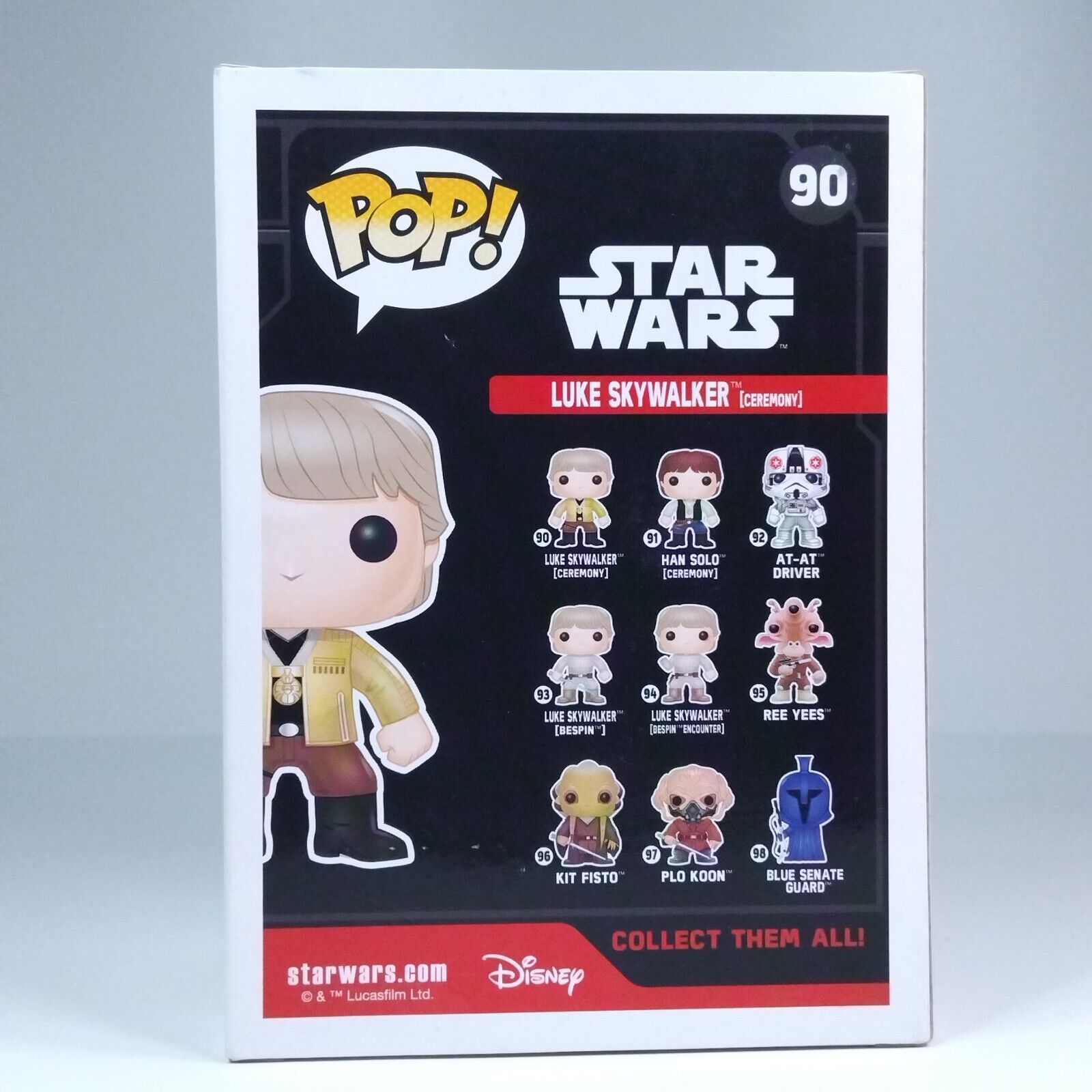 Funko Pop! Star Wars Luke Skywalker Ceremony Celebration Sticker #90