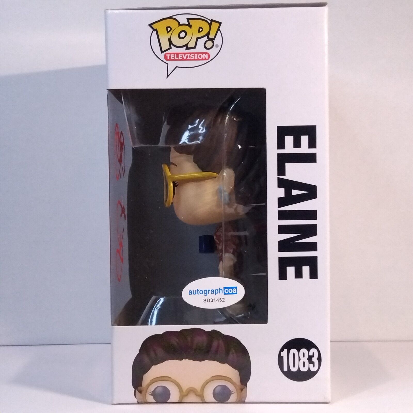 Funko Pop! TV Seinfeld Elaine Julia Louis-Dreyfus COA #1083 WS