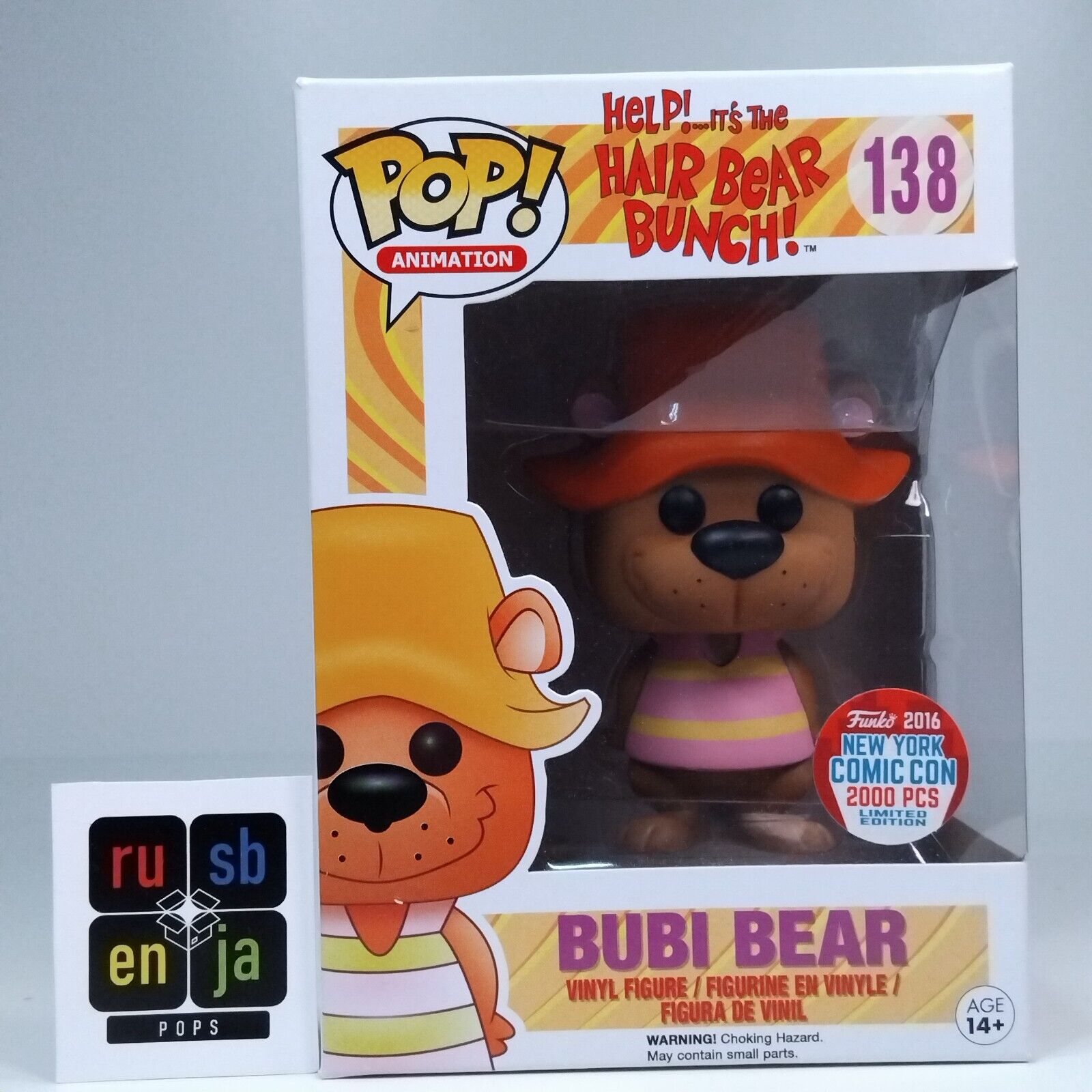 Funko Pop! Animation Hair Bear Bunch Bubi Bear 2,000 Pcs NYCC #138