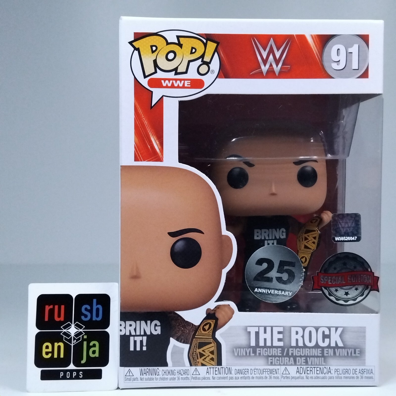 Funko Pop! WWE - The Rock Special Edition #91