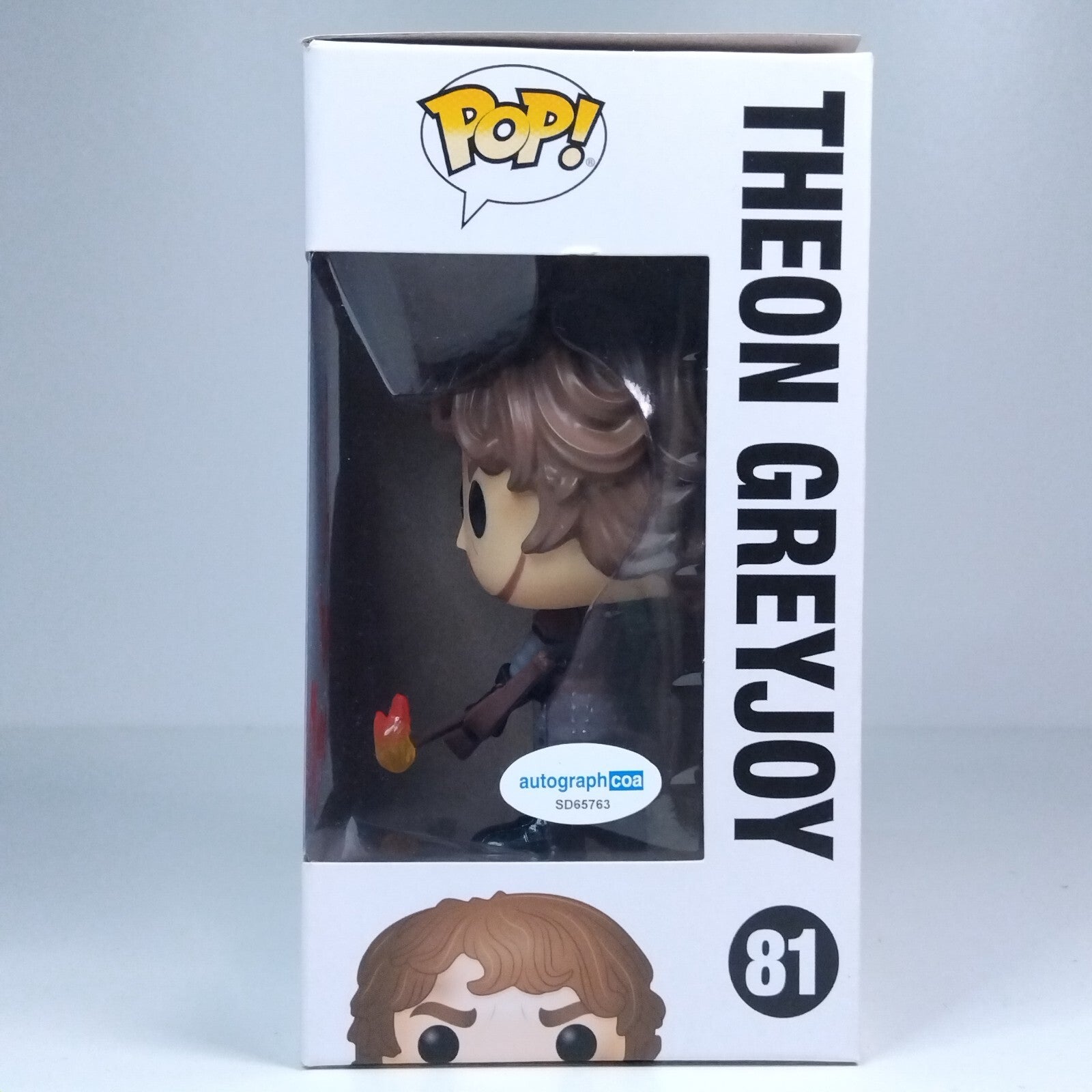 Funko Pop! TV Game of Thrones Theon Greyjoy Signed Alfie Allen & CN COA #81 WS
