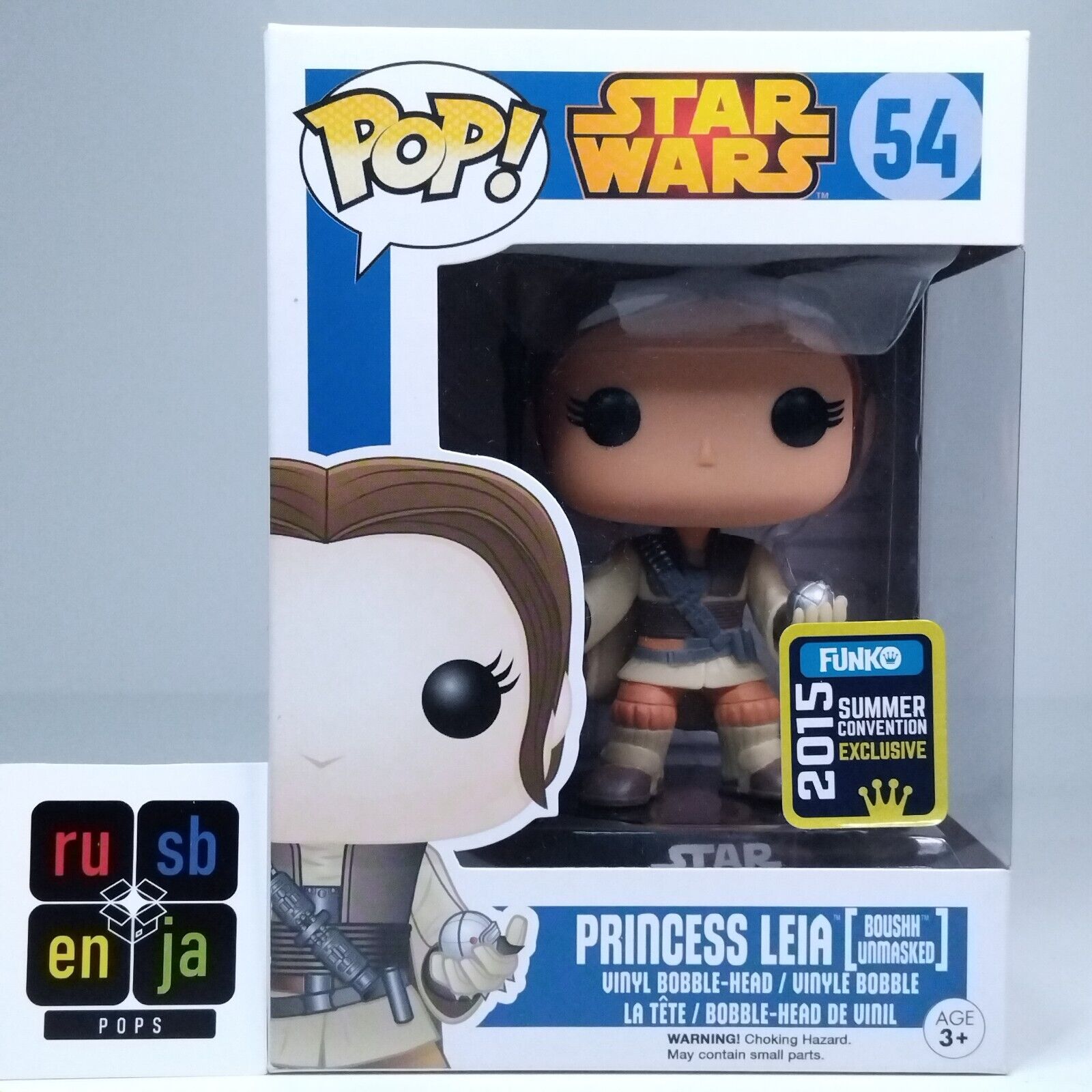 Funko Pop! Star Wars Blue Box Leia Boussh Unmasked Exclusive #54