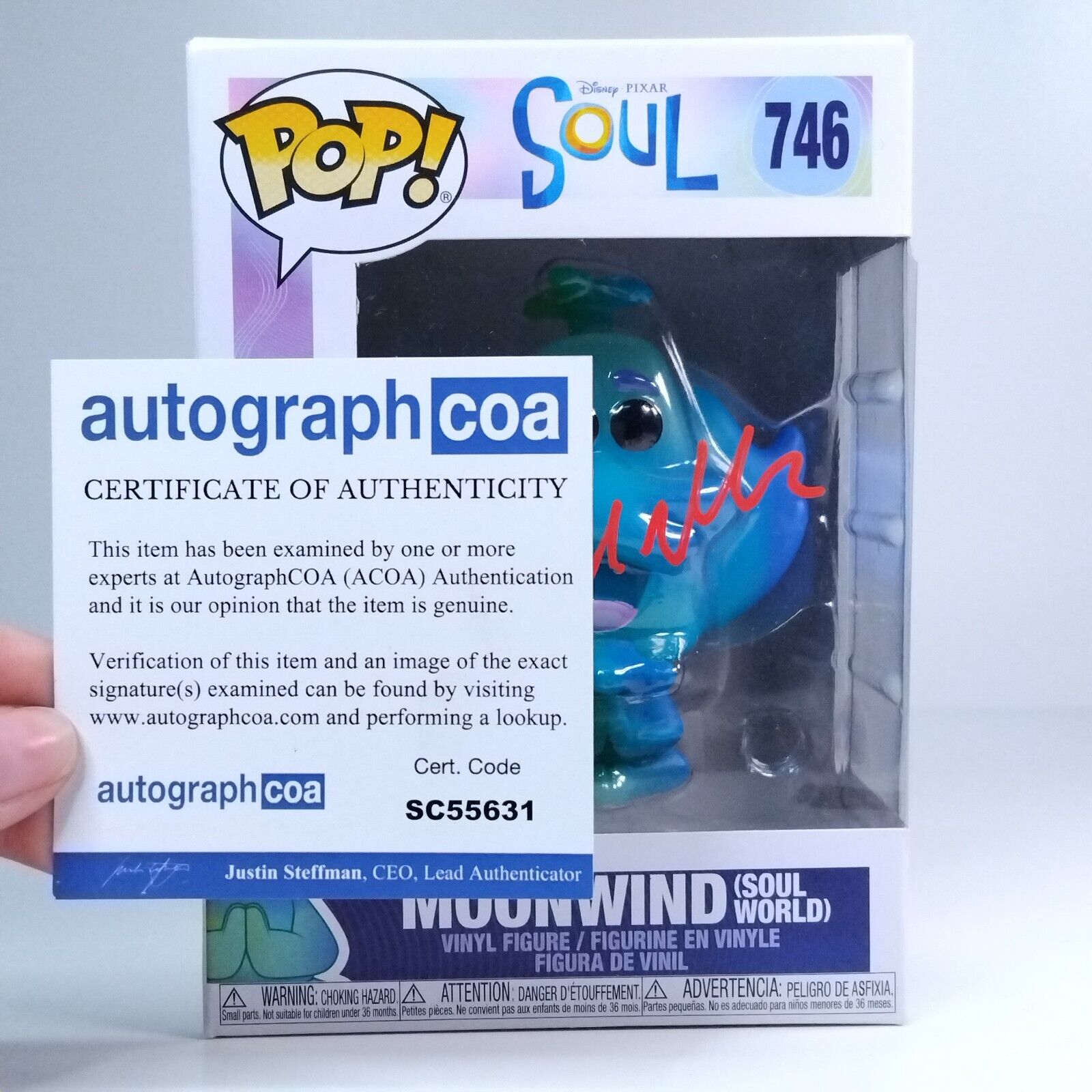 Funko Pop! Disney Soul Moonwind Soul World Signed Graham Norton COA #746 WS