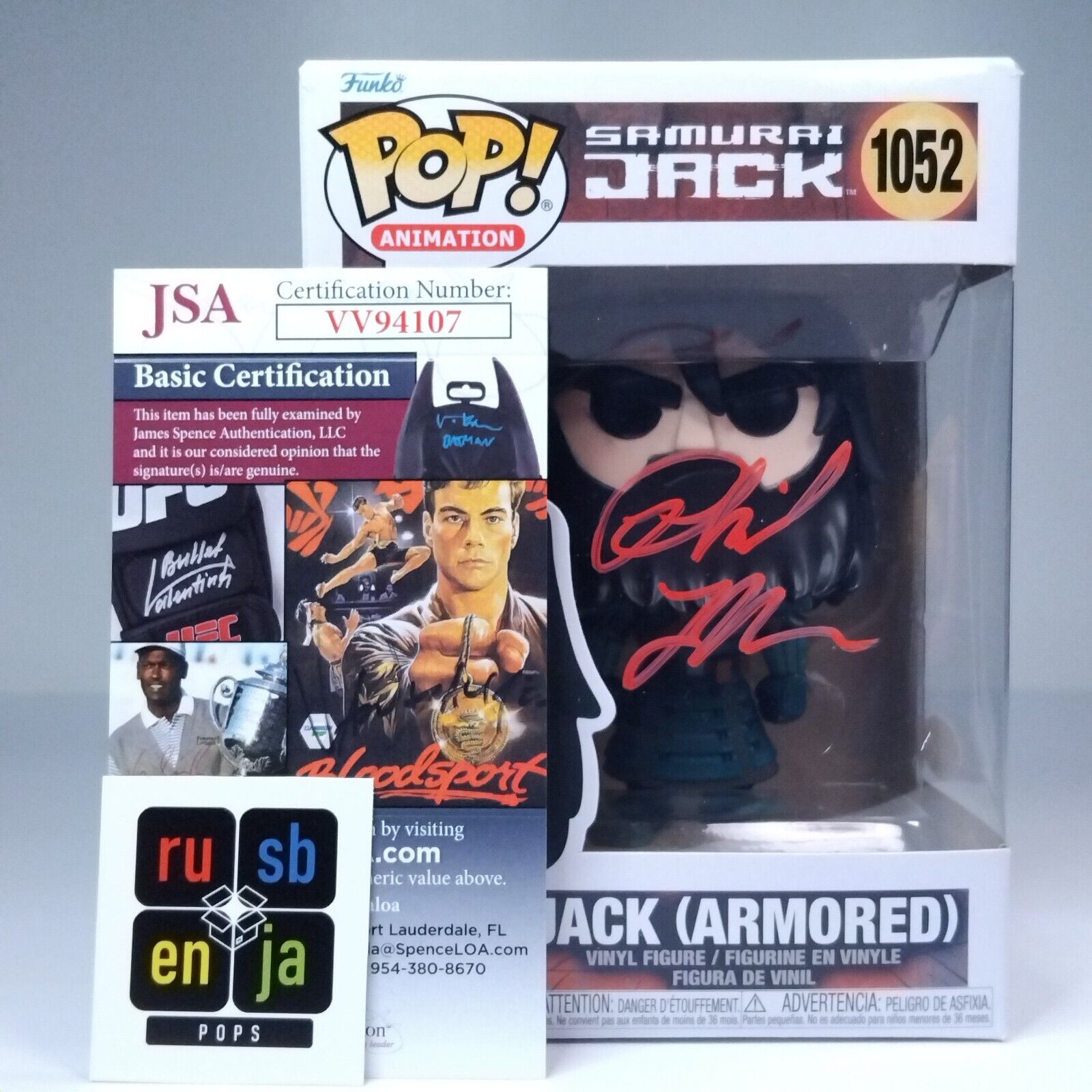 Funko Pop! Anime Samurai Jack Armored Signed Phil La Marr COA #1052