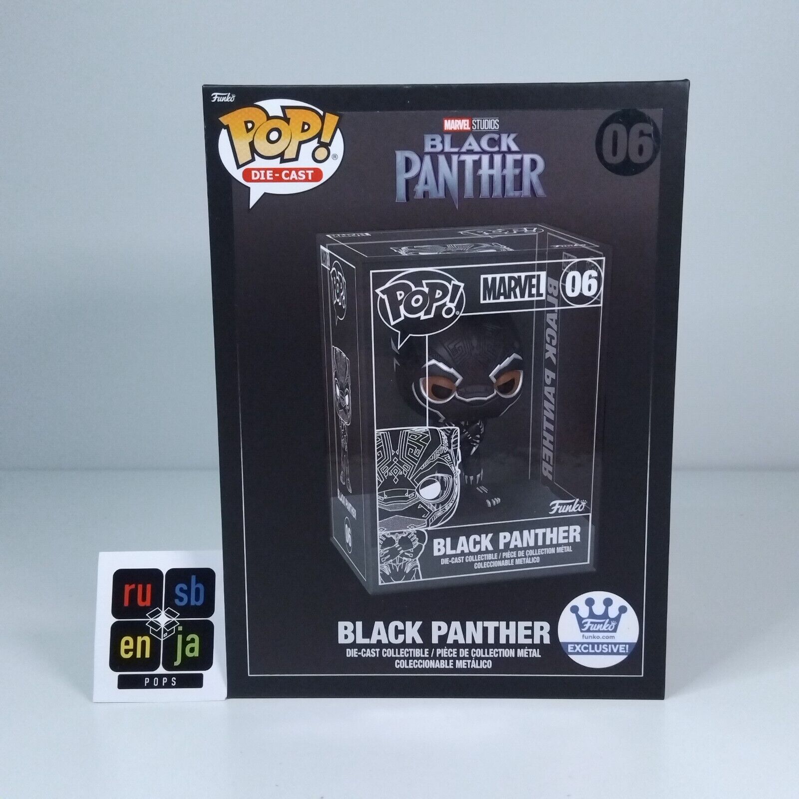 Funko Pop! Marvel Diecast Black Panther Common Unsealed But New #06