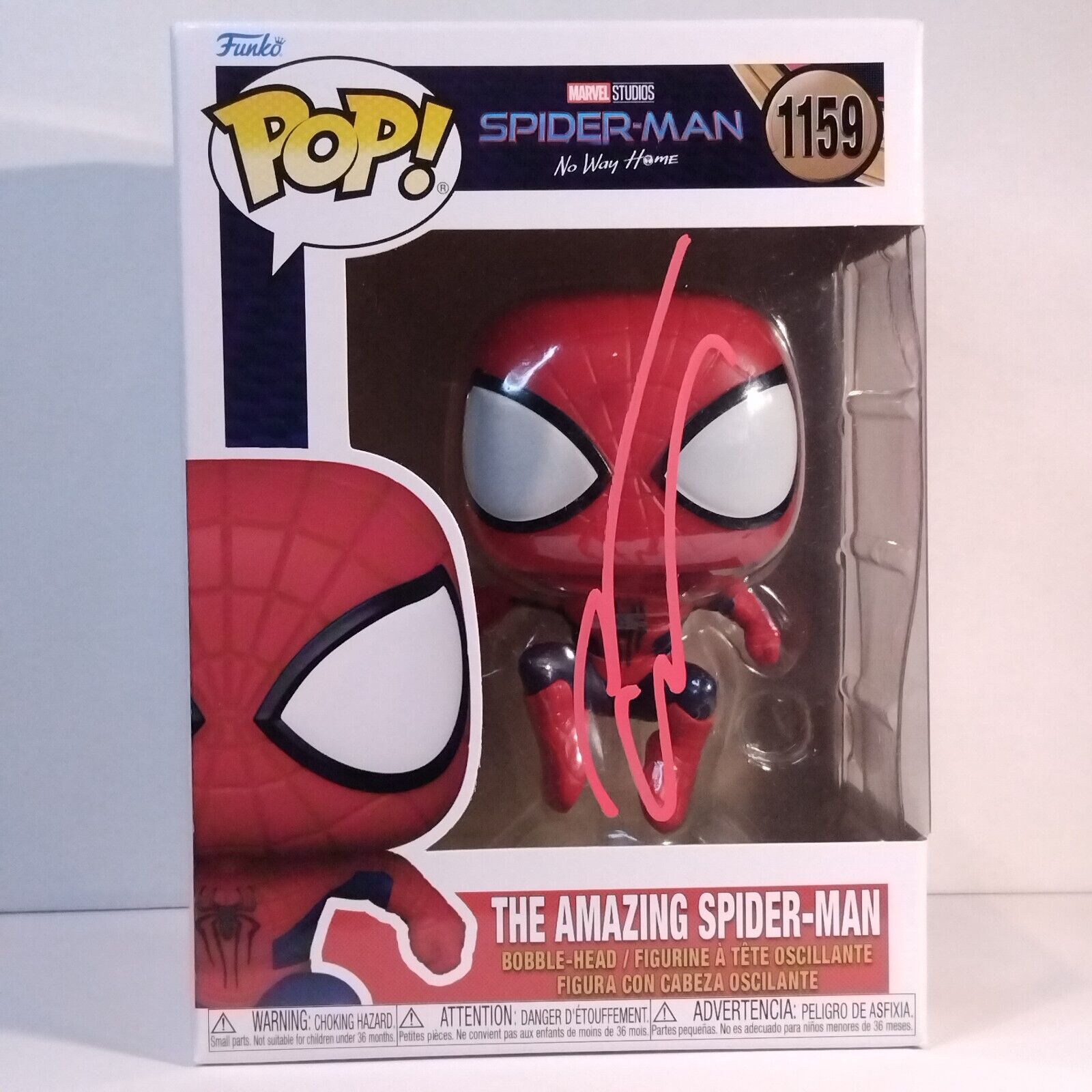 Funko Pop! Marvel The Amazing Spider-Man Signed Andrew Garfield COA #1159 WS