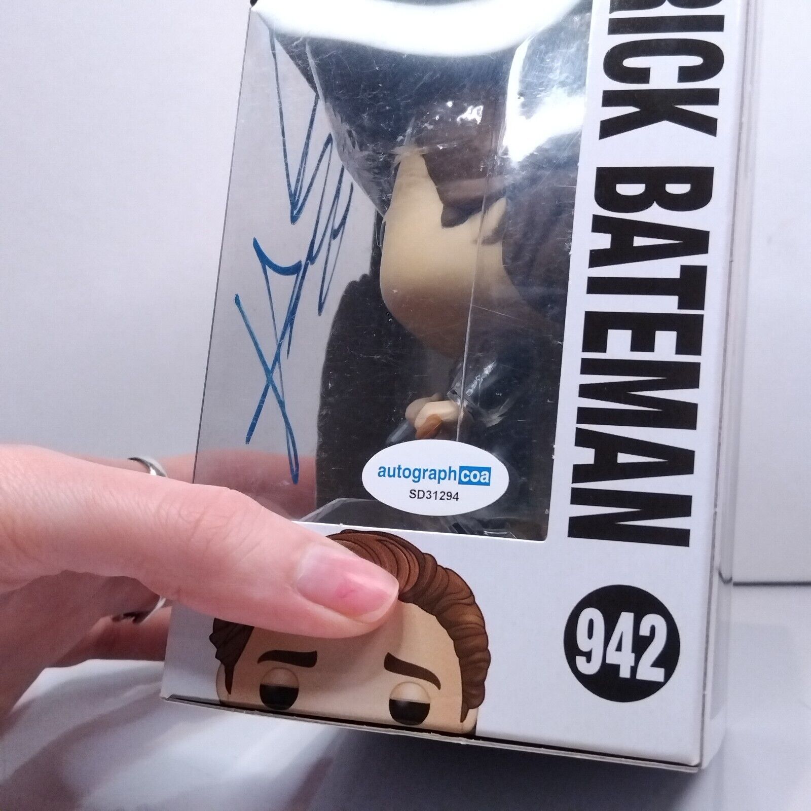 Funko Pop! Movies American Psycho Patrick Bateman Signed Christian Bale #942 WS